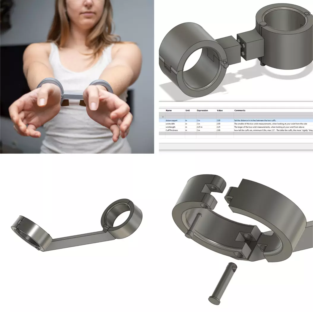 Fully Customizable Rigid Wrist Cuffs - 3 different types Free 3D print model_0
