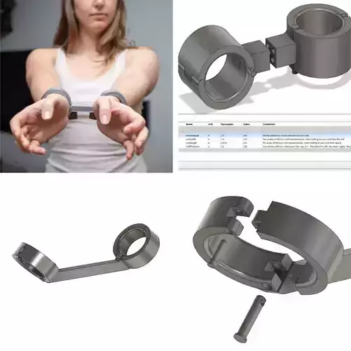 Fully Customizable Rigid Wrist Cuffs - 3 different types Free 3D print model