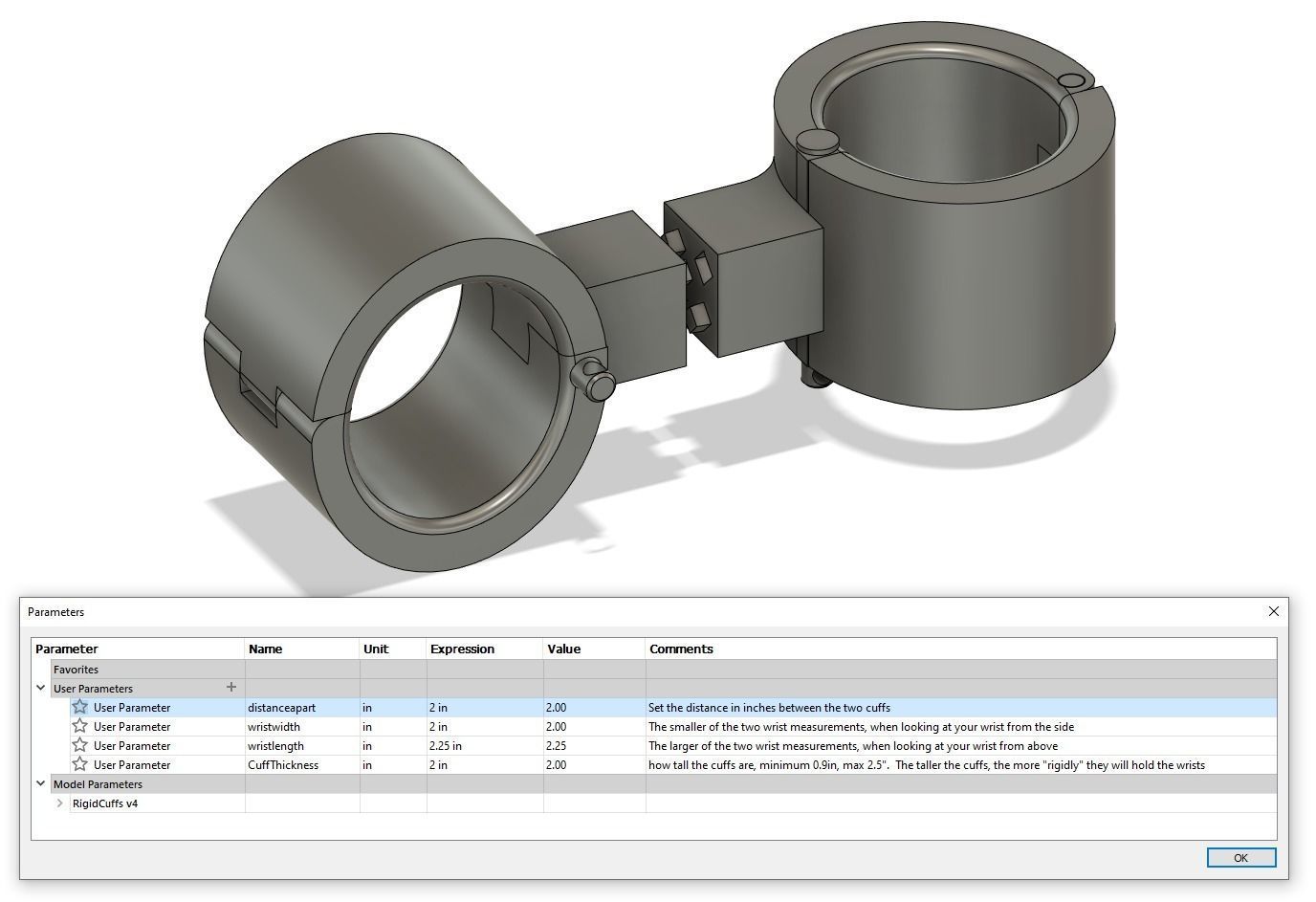 Fully Customizable Rigid Wrist Cuffs - 3 different types Free 3D print model_16