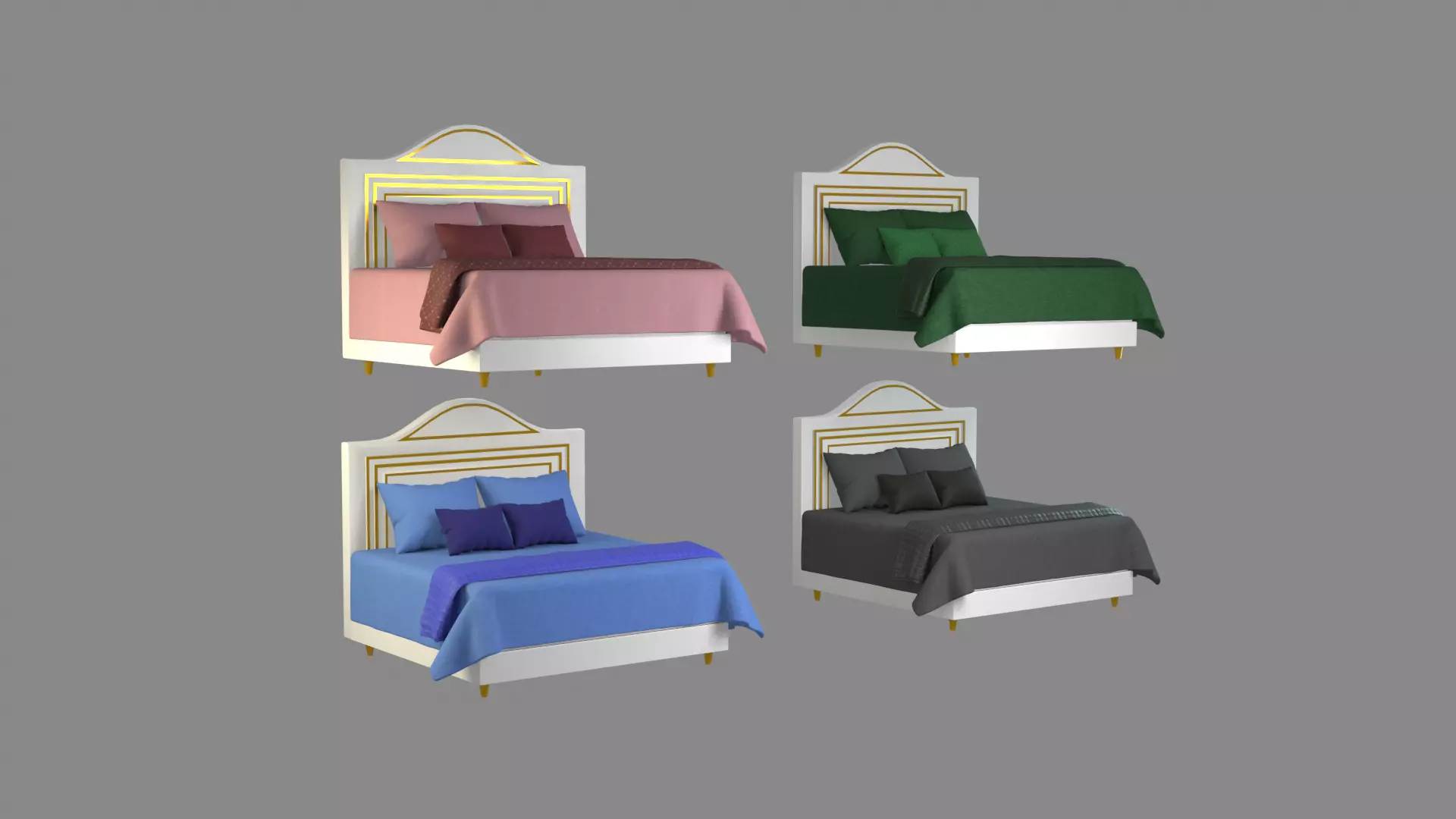 Beds collection bed with bedding _0