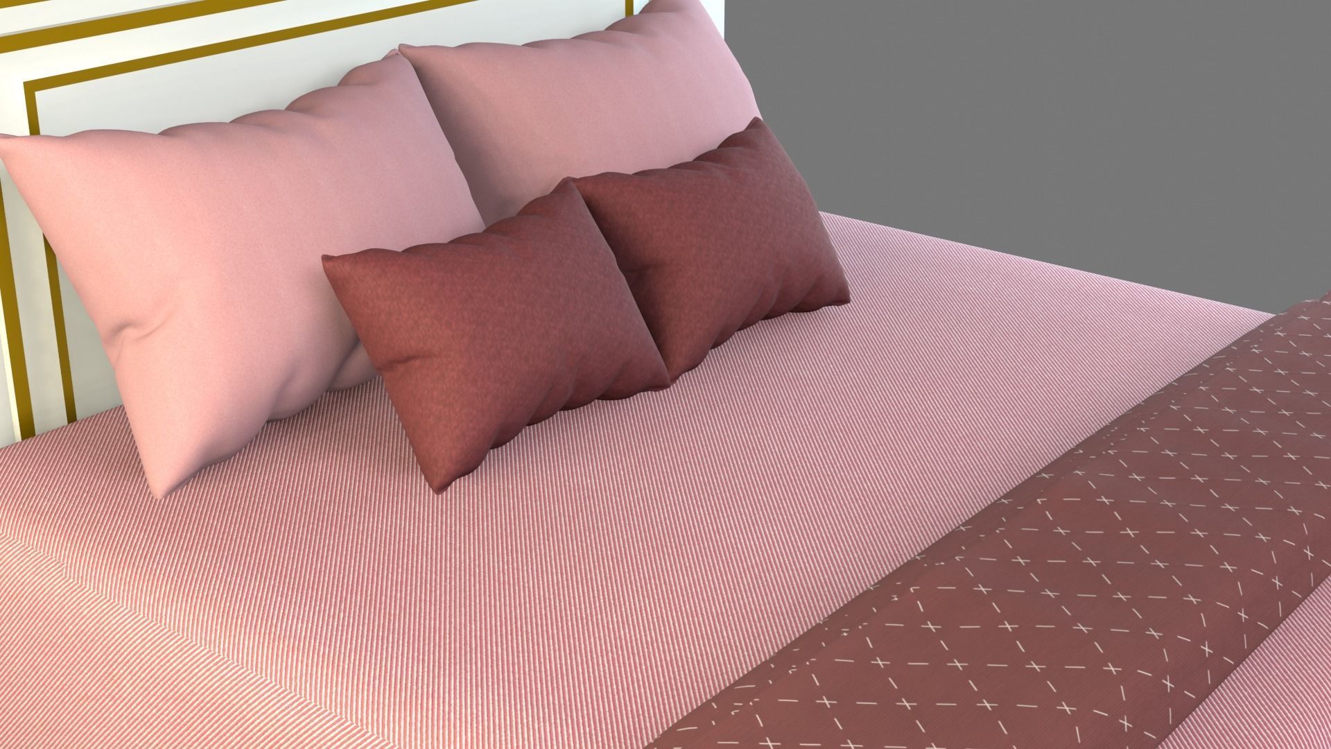 Beds collection bed with bedding _24