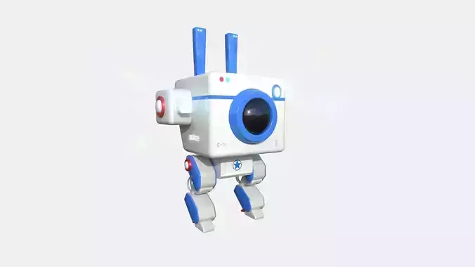 Robot C10 Police - Sentinel Character SciFi Design Low-poly 3D model