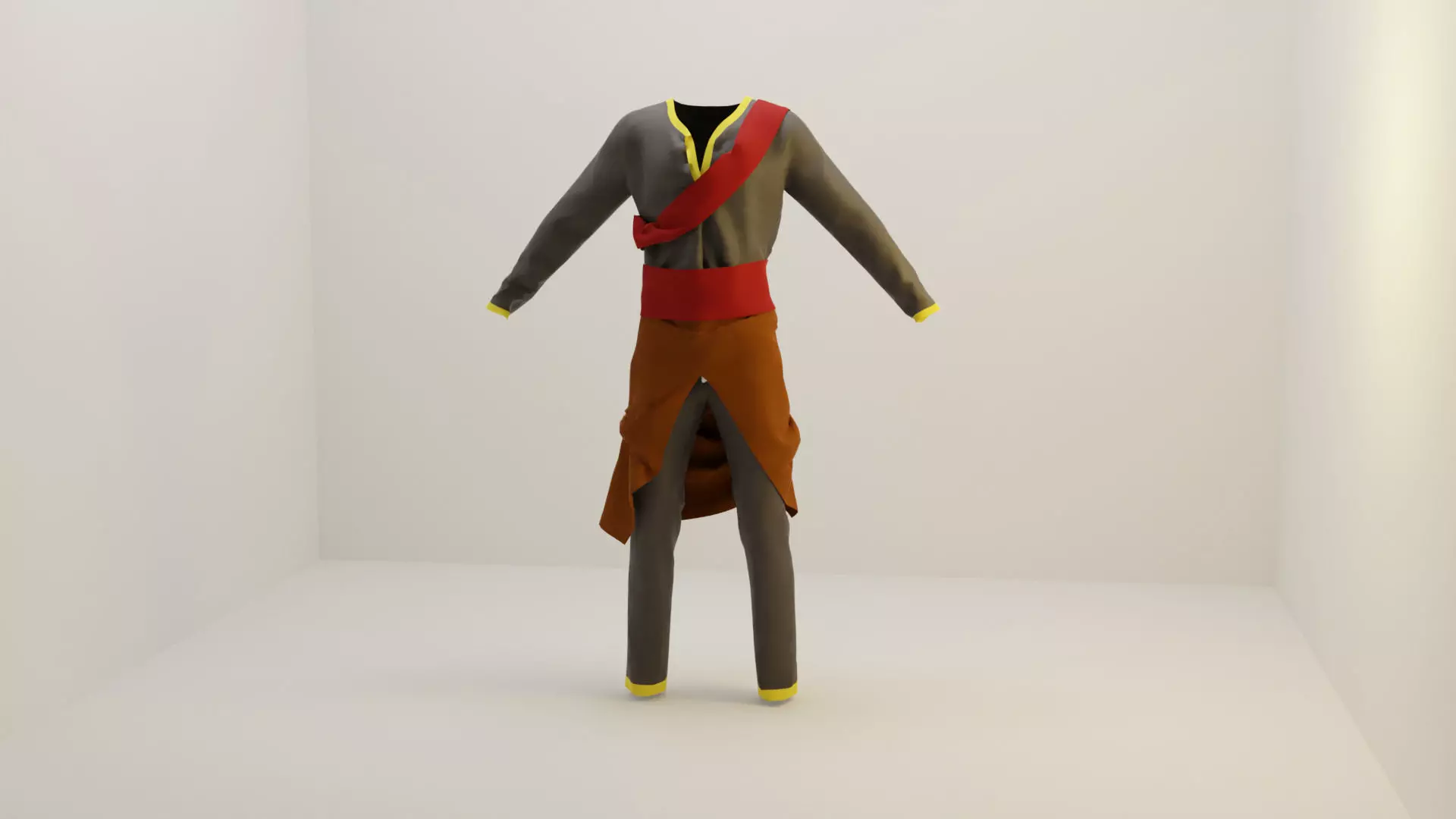 Malay Silat Fighter Shirt 3D model_0