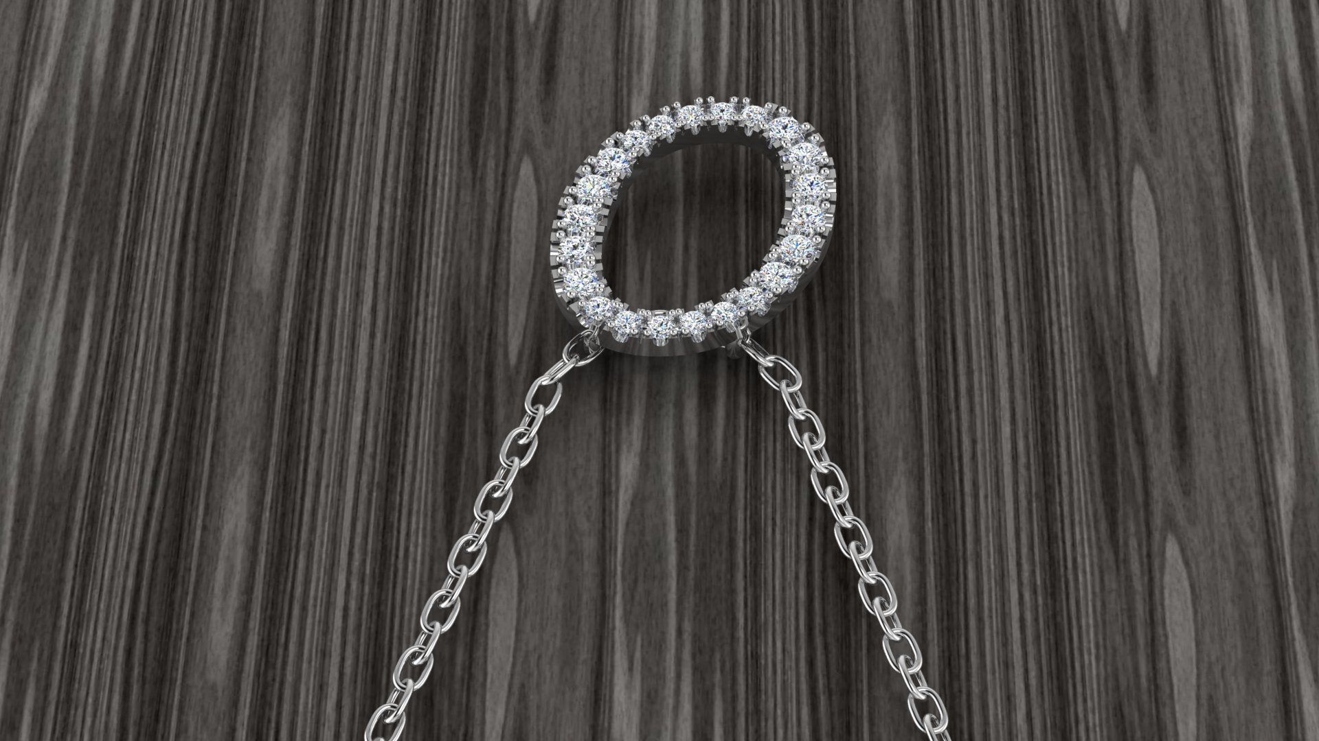 Jewelry Alphabet Pendant O 3D print model_14