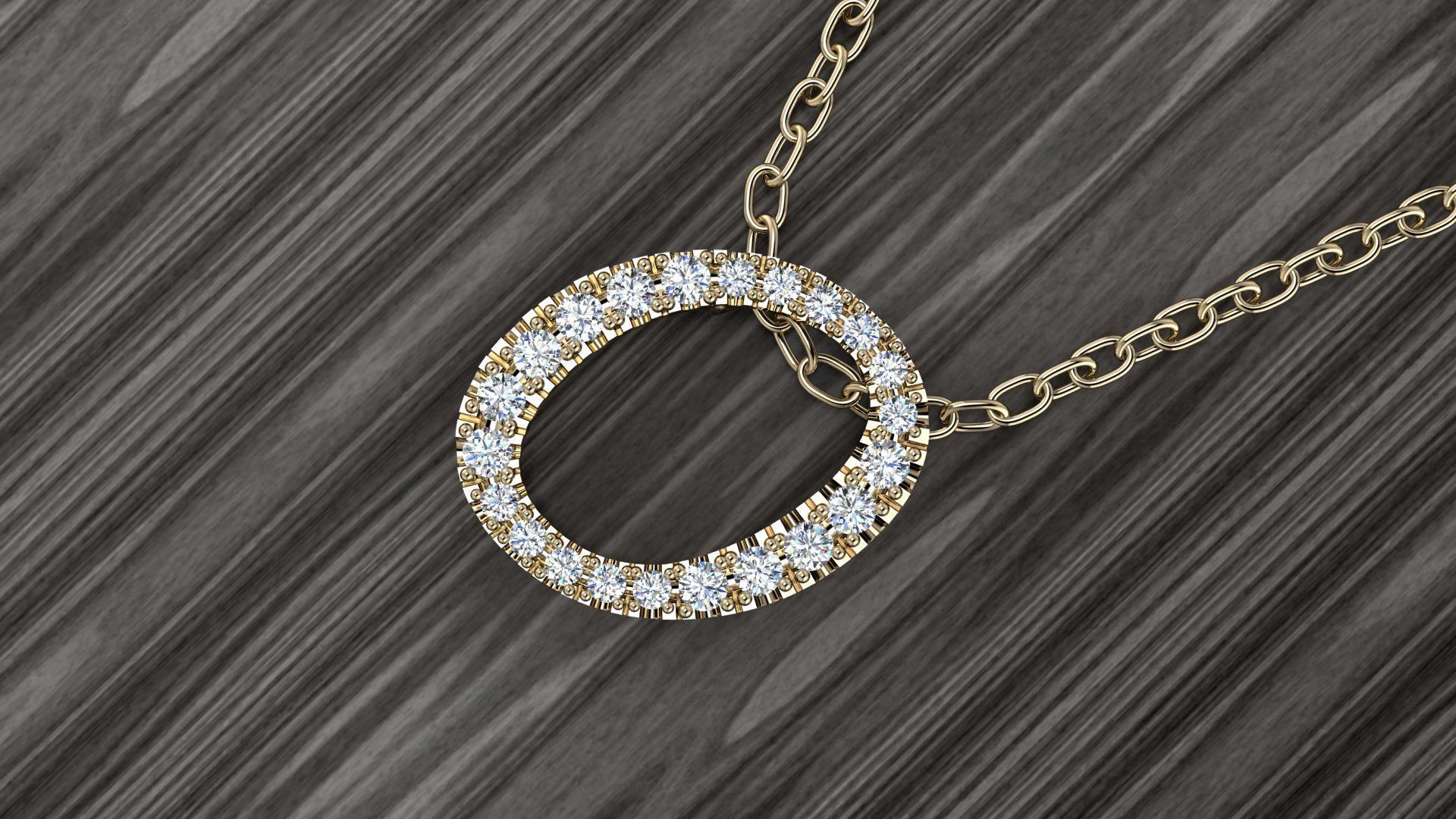 Jewelry Alphabet Pendant O 3D print model_13