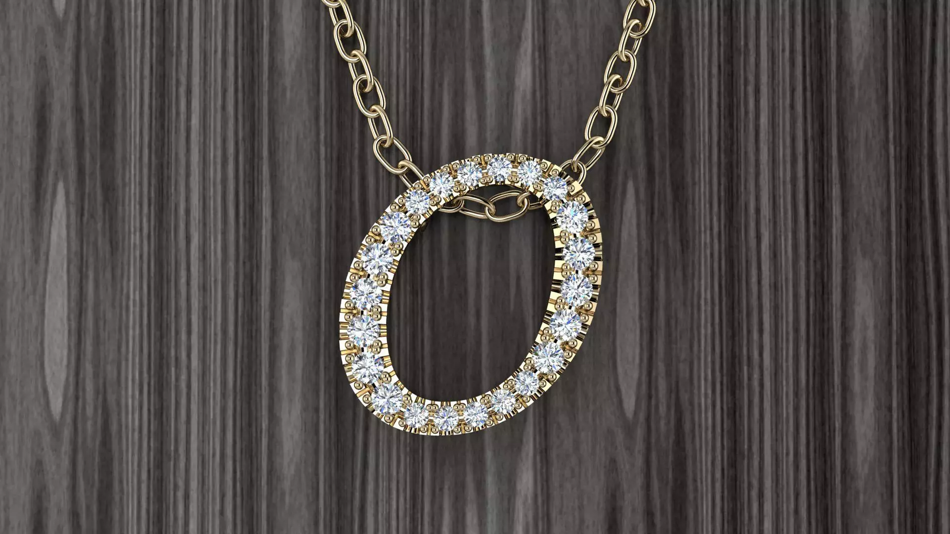 Jewelry Alphabet Pendant O 3D print model_0