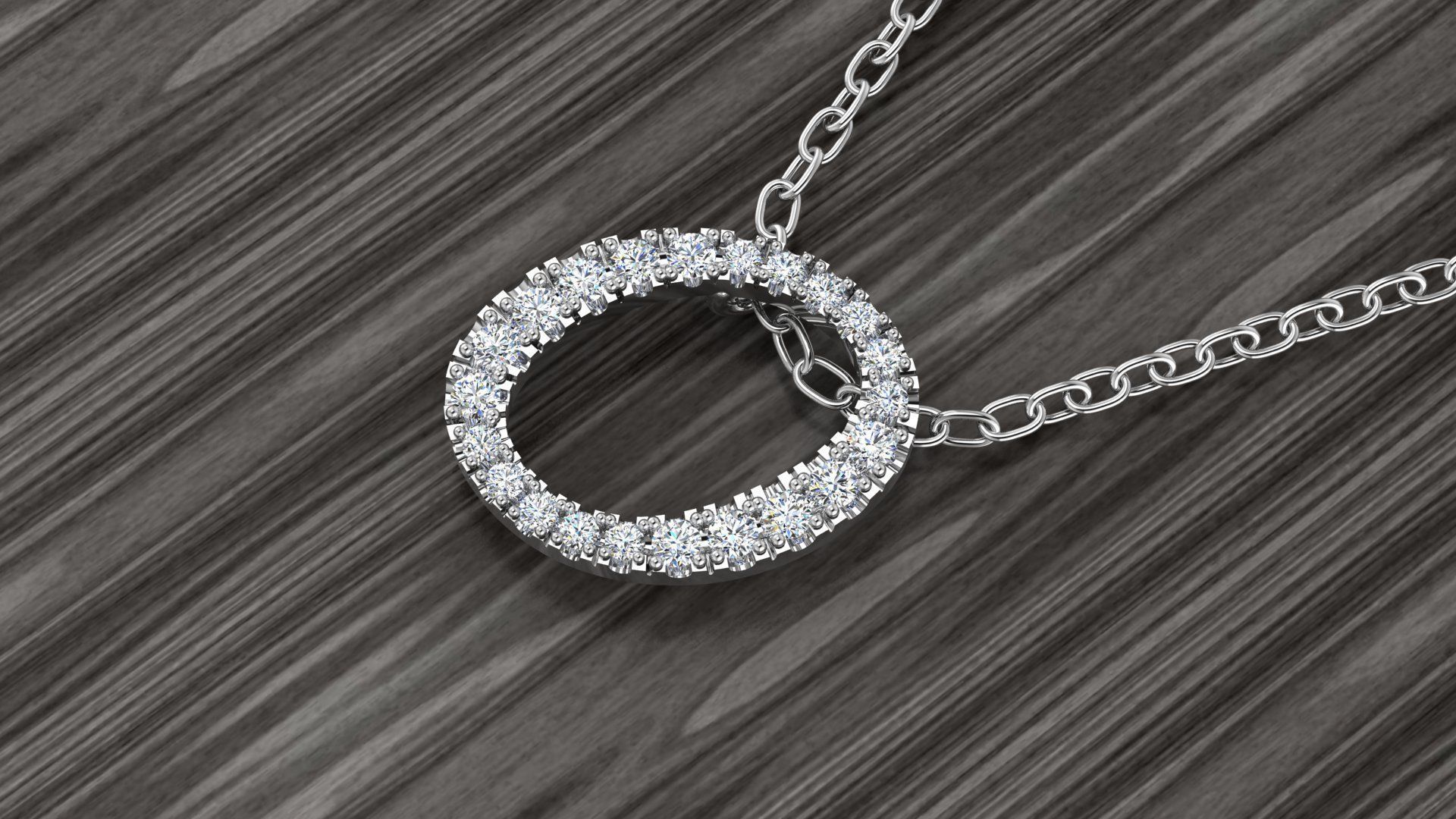 Jewelry Alphabet Pendant O 3D print model_2