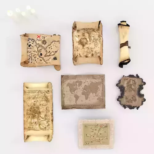 Treasure Map Collection with Candles