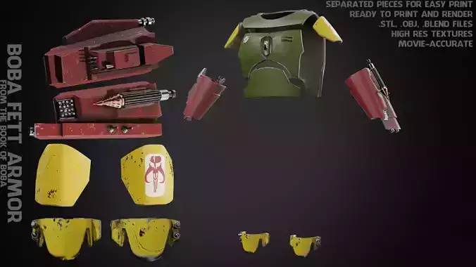 Boba Fett Armor for Cosplay 3D print model