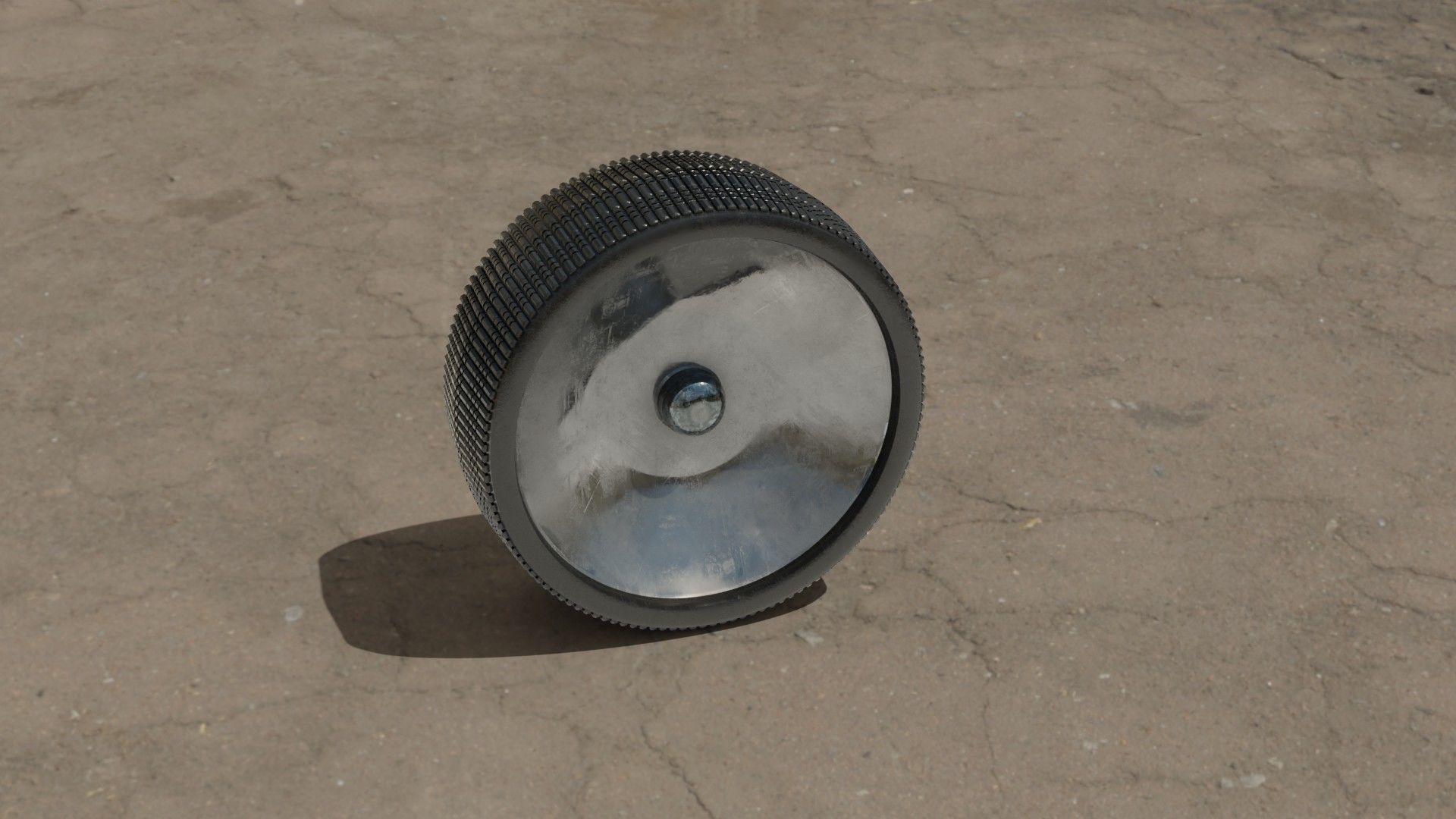 moon vehicle wheel Low-poly 3D model_8