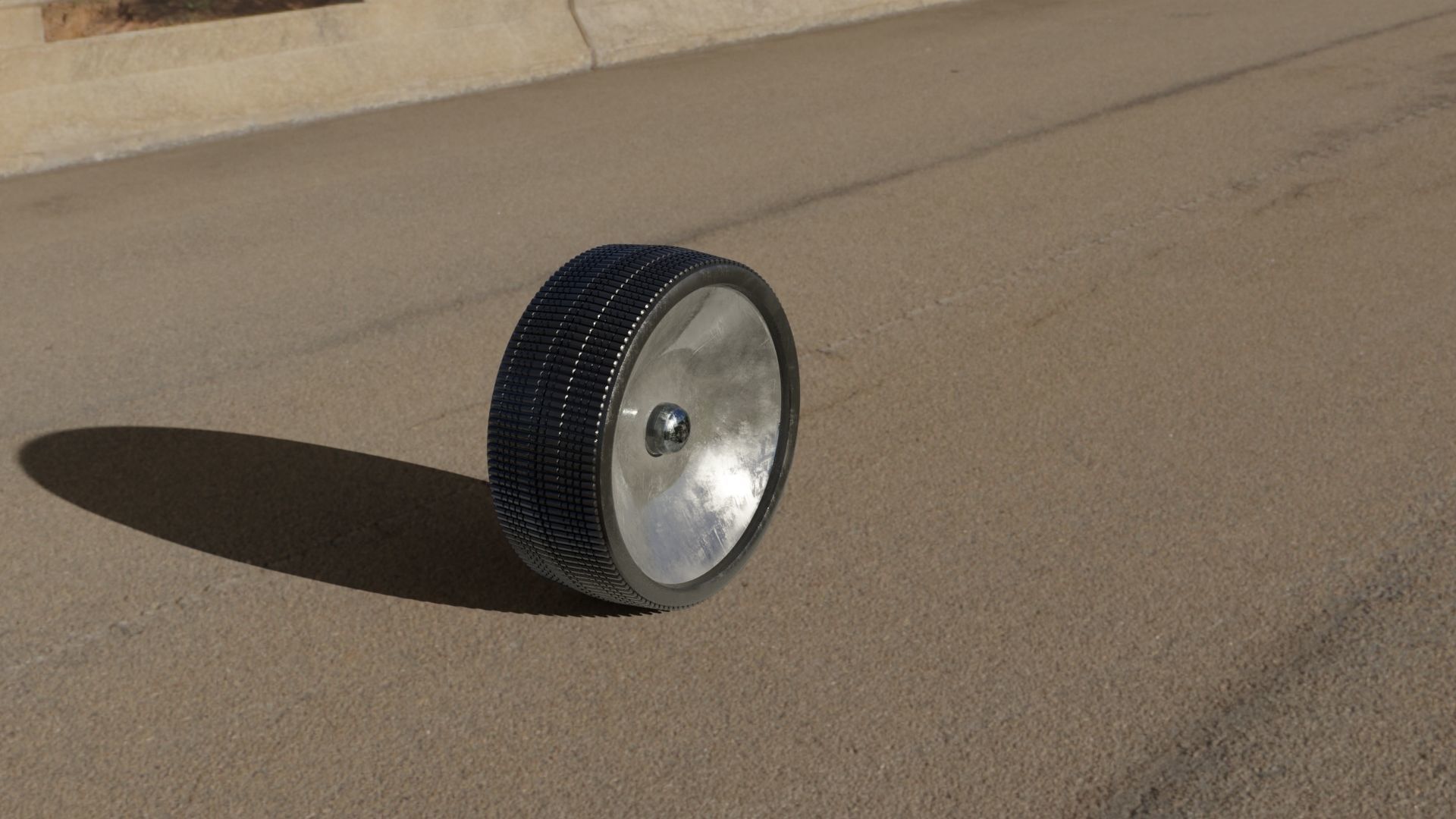 moon vehicle wheel Low-poly 3D model_16