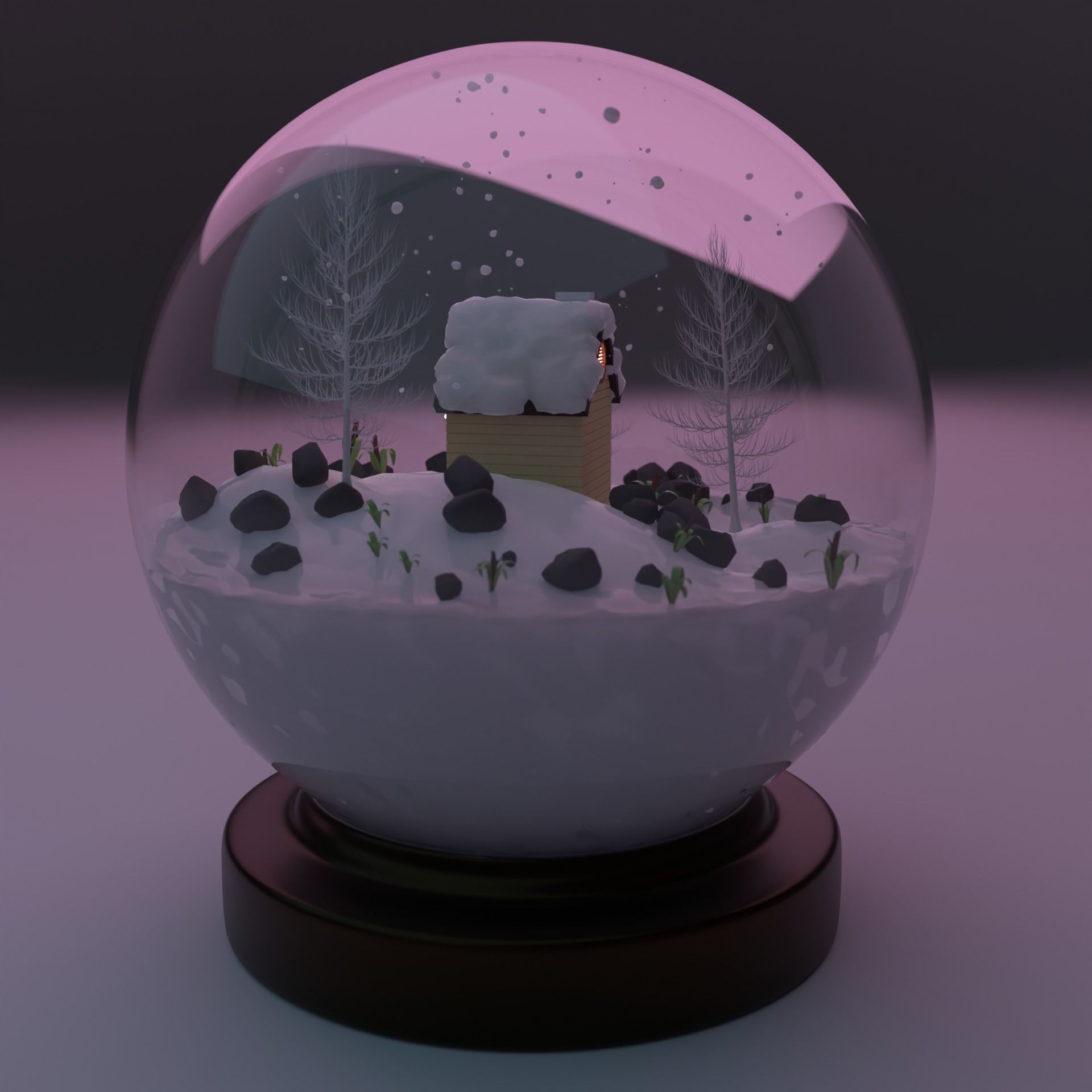 Fancy Glass Globe for Winters 3D model_3