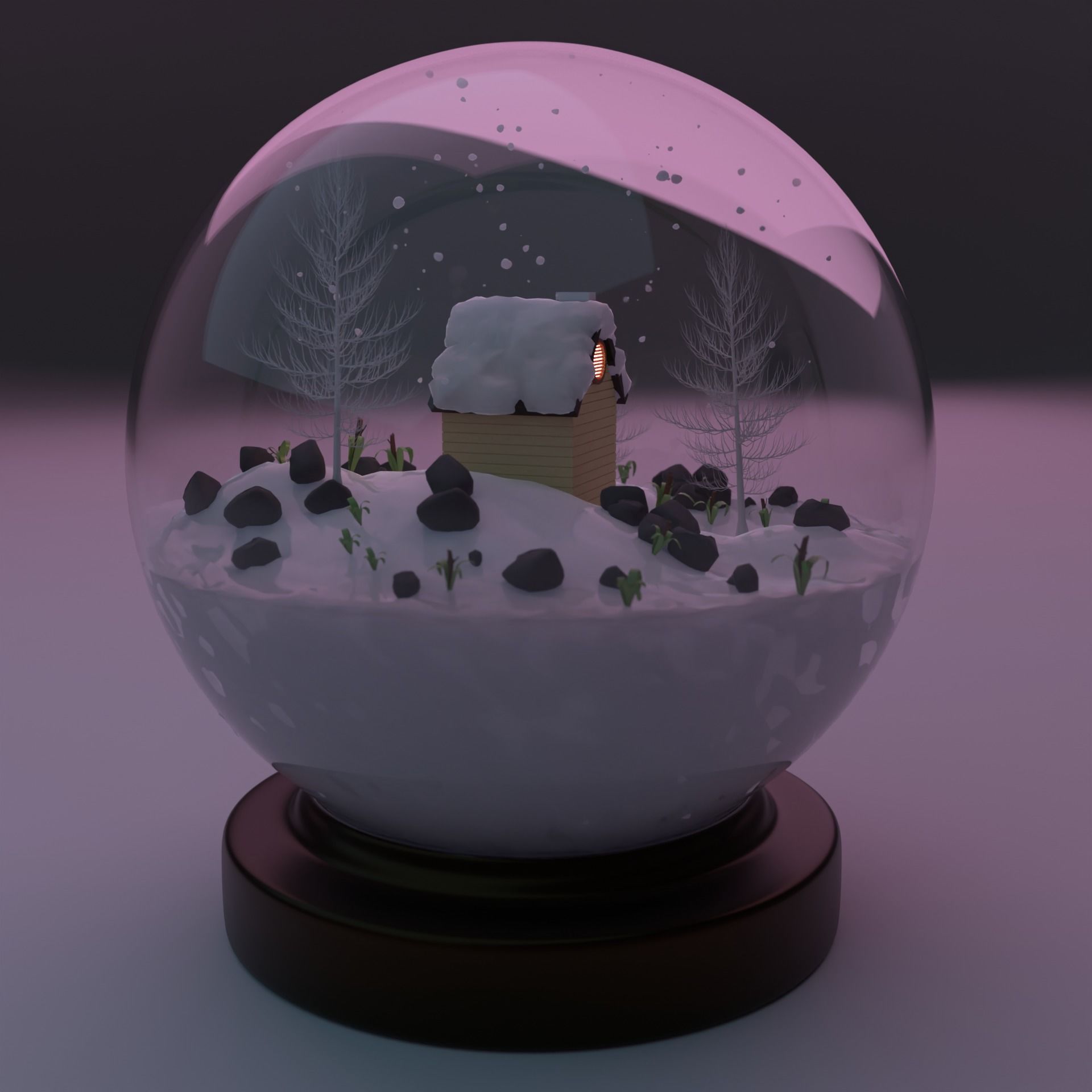 Fancy Glass Globe for Winters 3D model_2