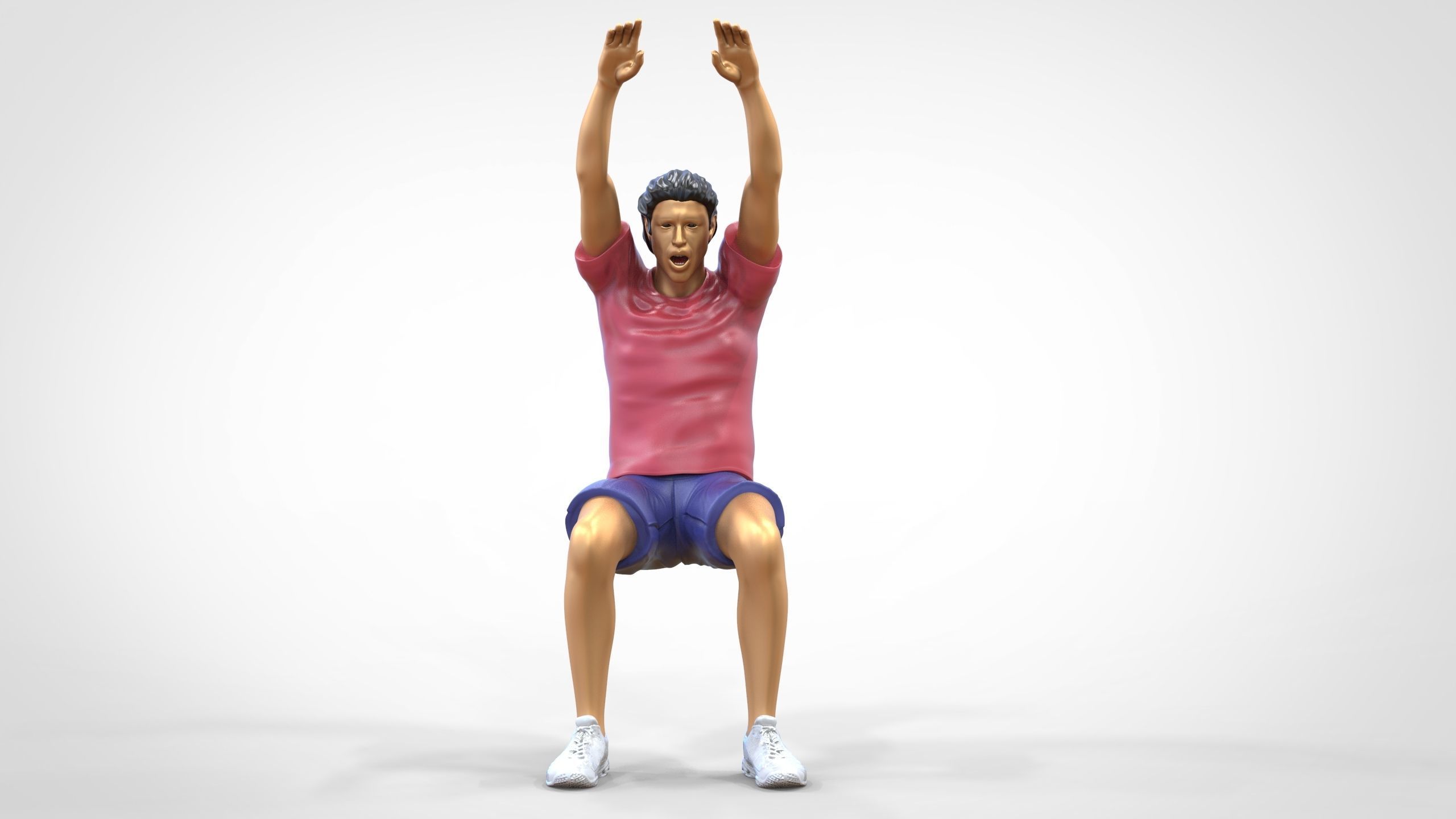 N7 Football fan waving in stadium  3D print model_38