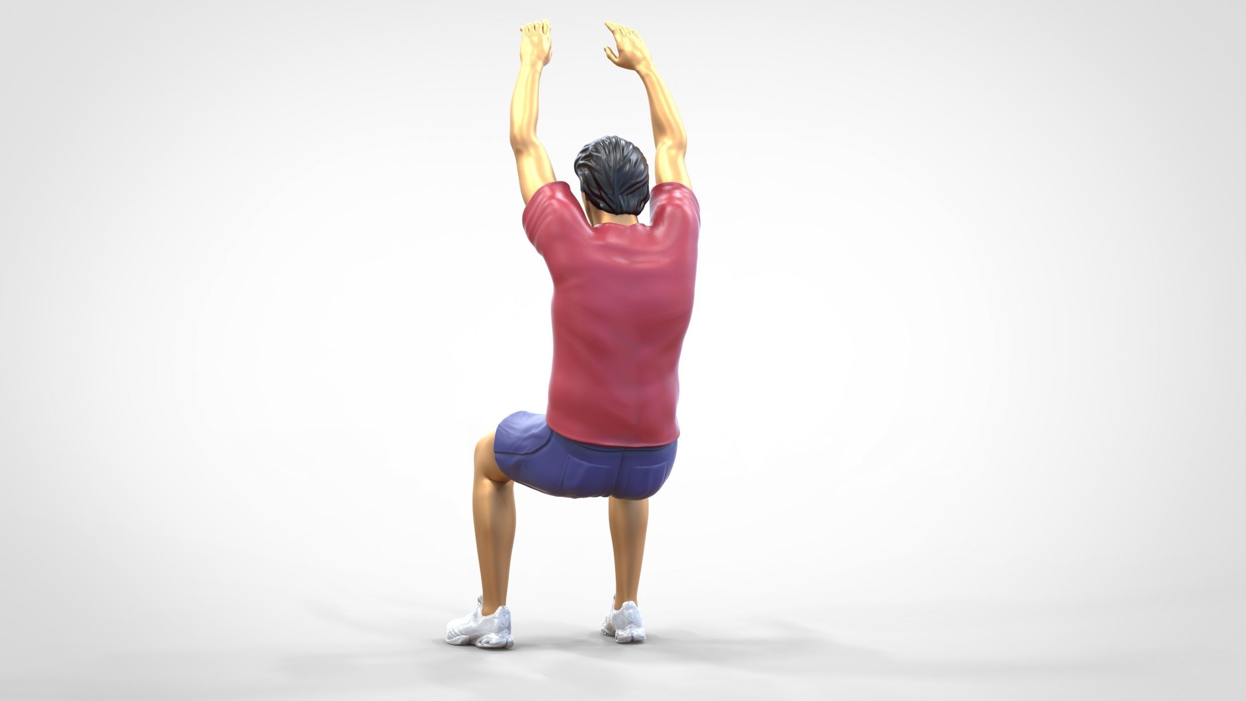 N7 Football fan waving in stadium  3D print model_18