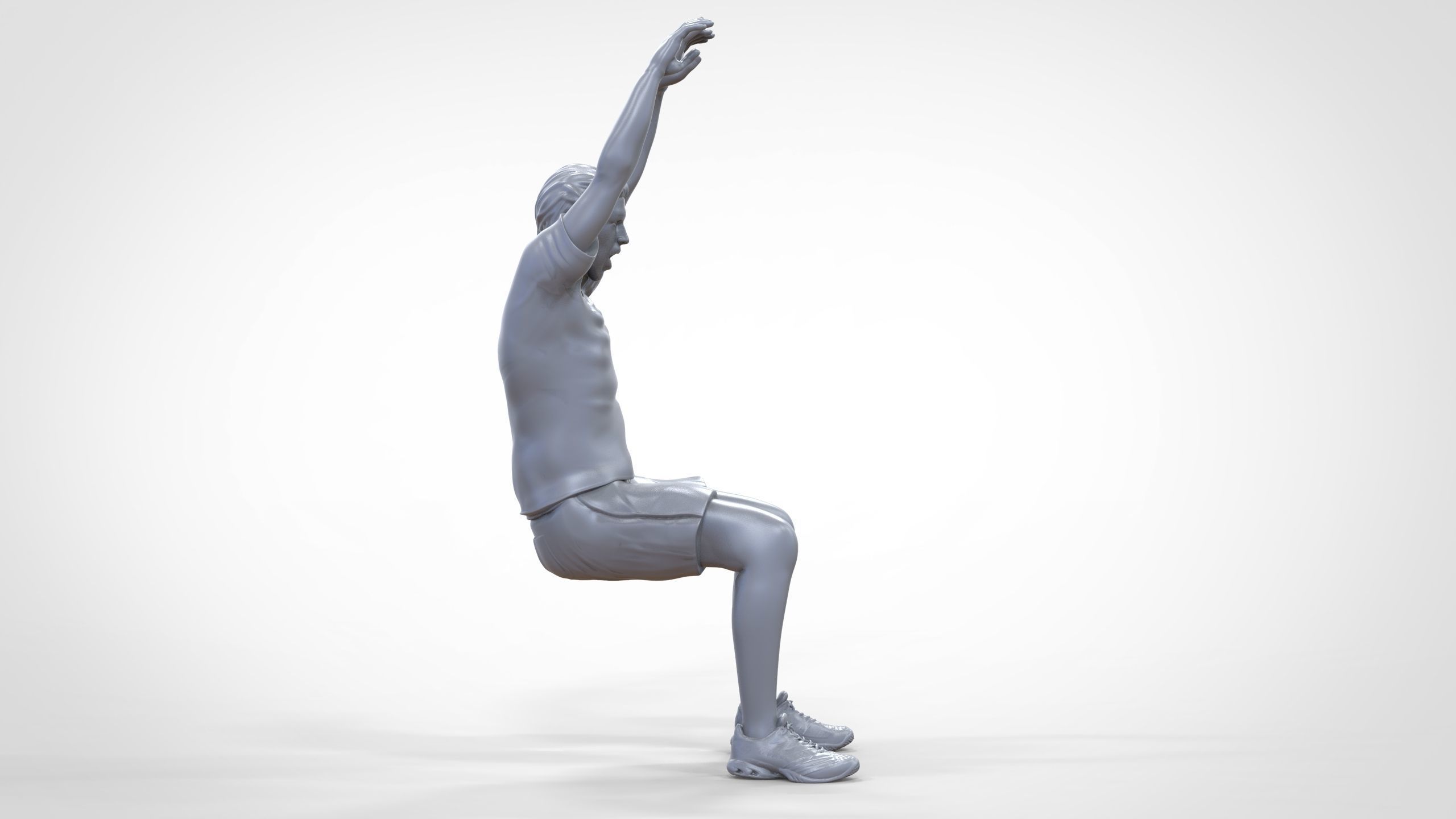 N7 Football fan waving in stadium  3D print model_48