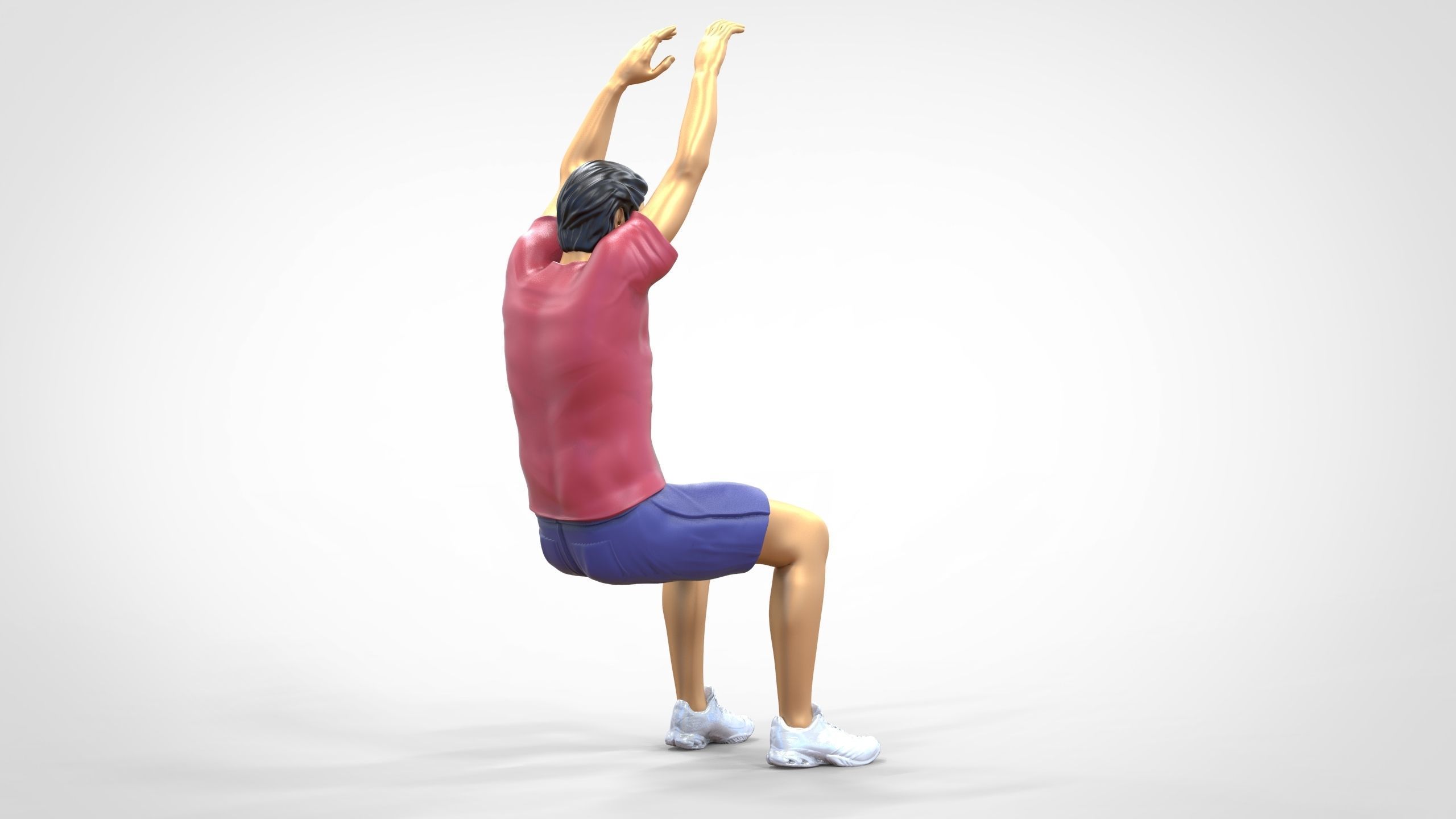 N7 Football fan waving in stadium  3D print model_25