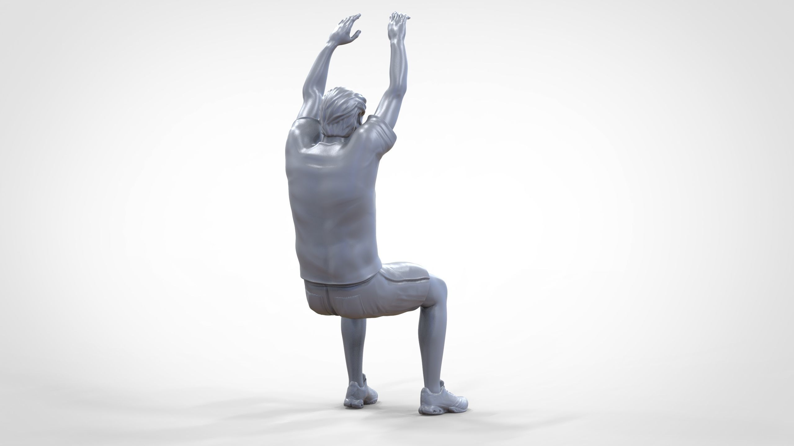 N7 Football fan waving in stadium  3D print model_46