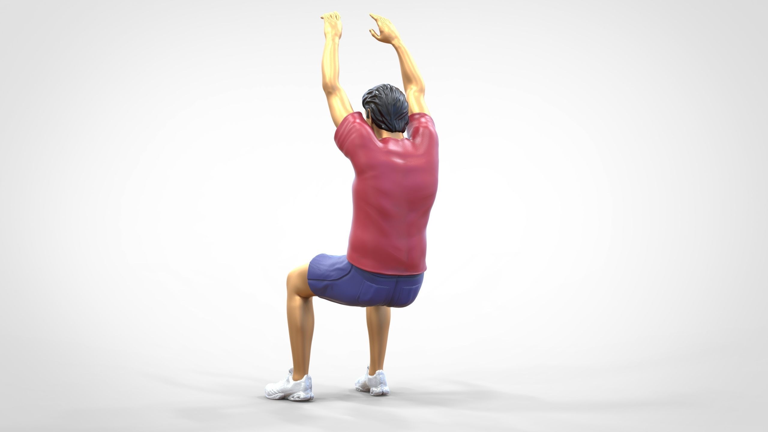 N7 Football fan waving in stadium  3D print model_17