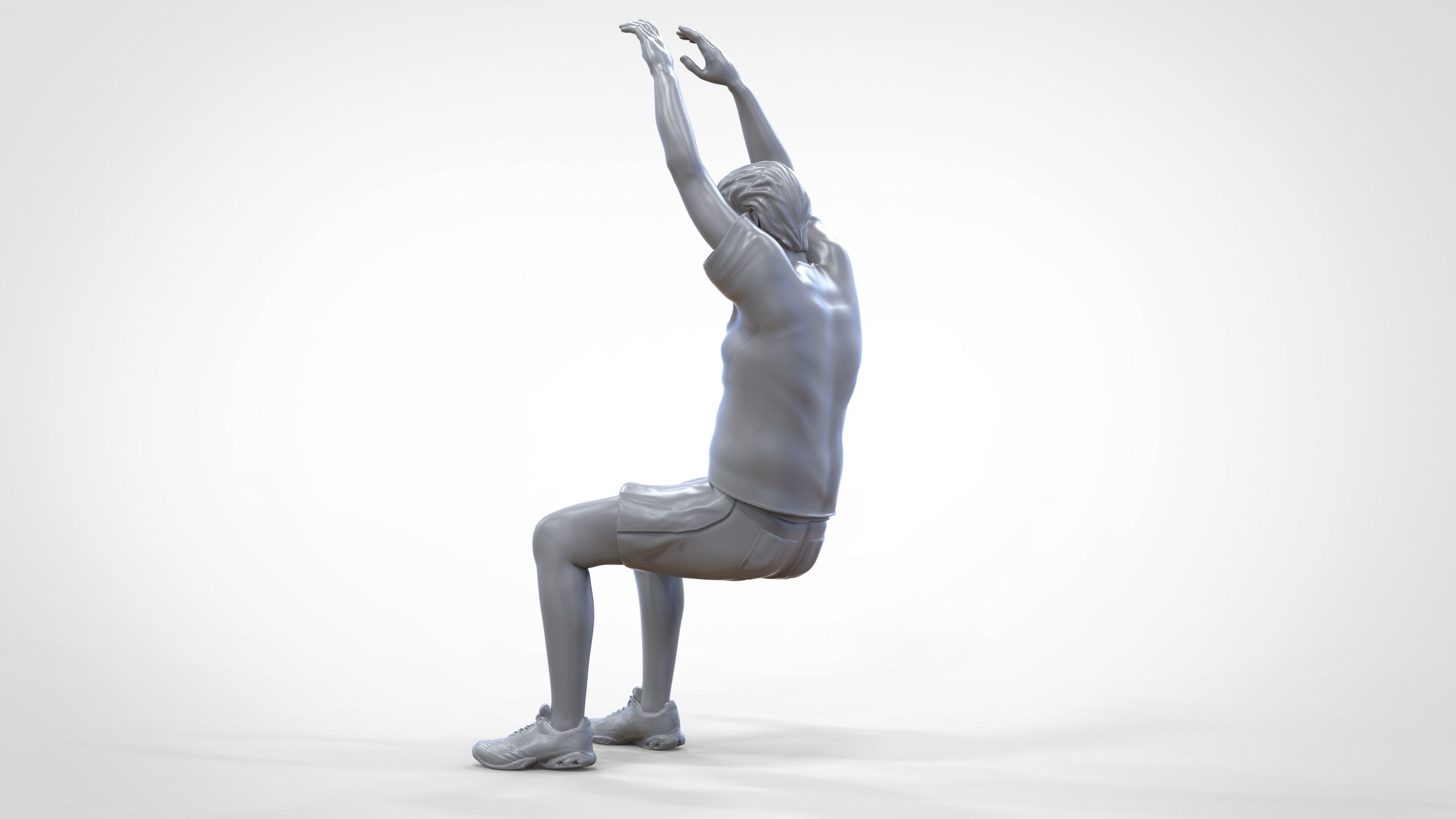 N7 Football fan waving in stadium  3D print model_43