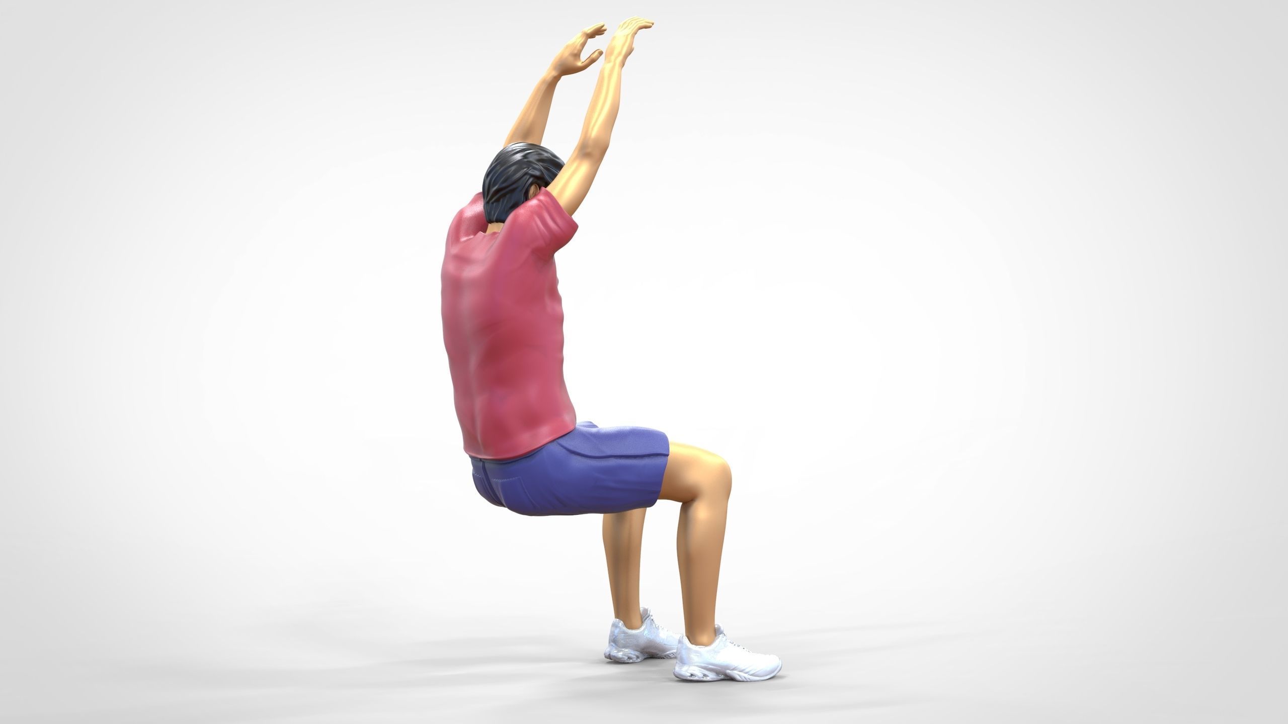 N7 Football fan waving in stadium  3D print model_26