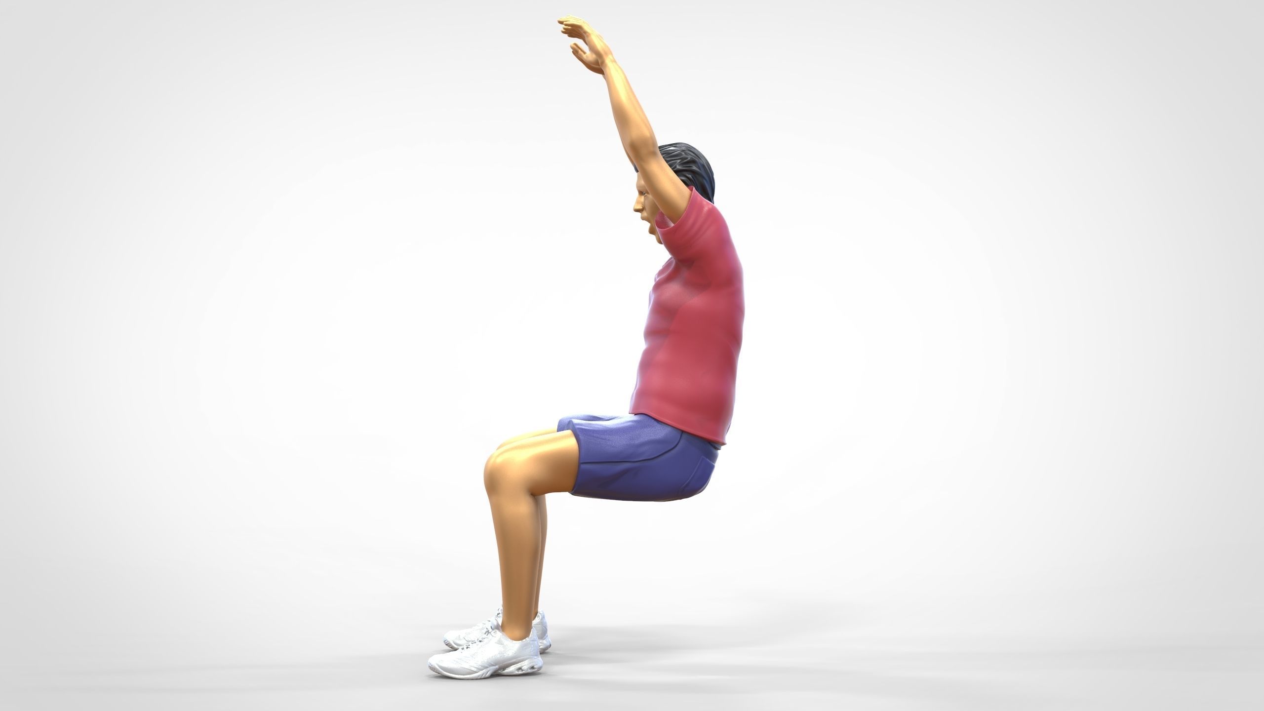 N7 Football fan waving in stadium  3D print model_11