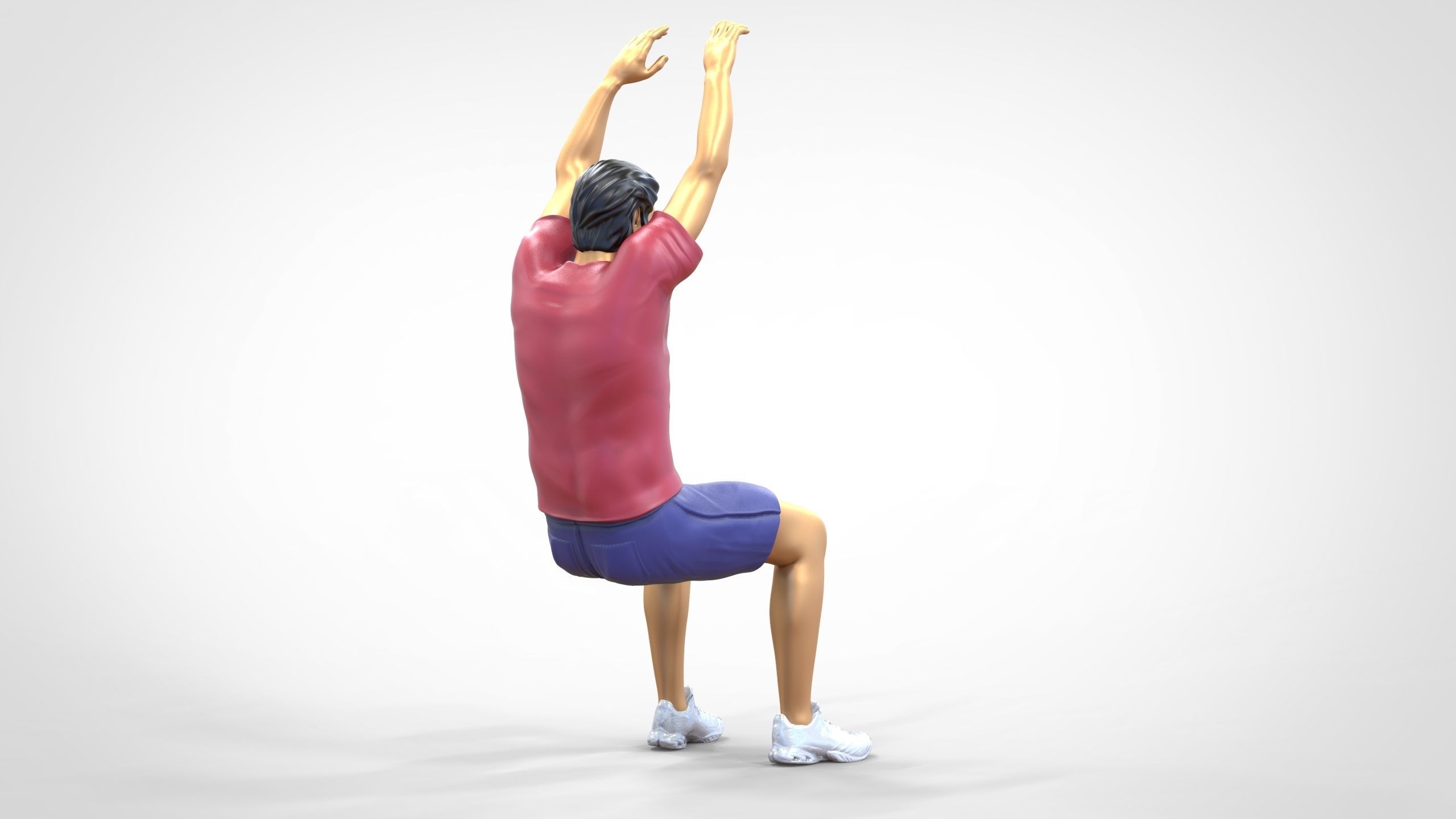 N7 Football fan waving in stadium  3D print model_24
