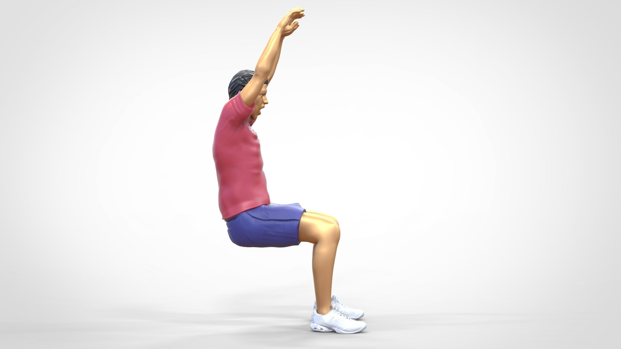 N7 Football fan waving in stadium  3D print model_29