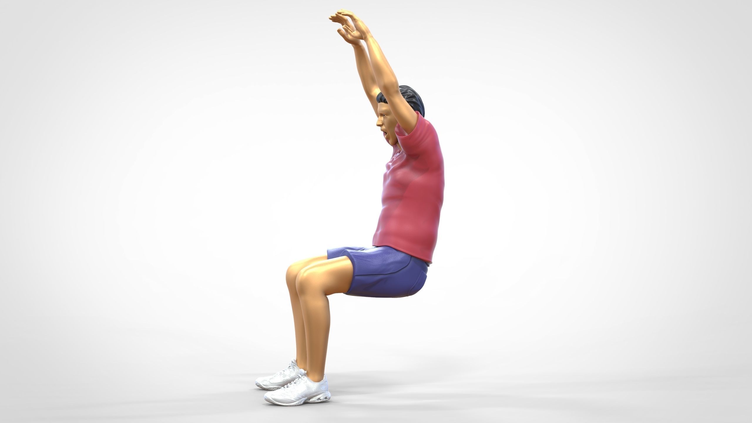 N7 Football fan waving in stadium  3D print model_10