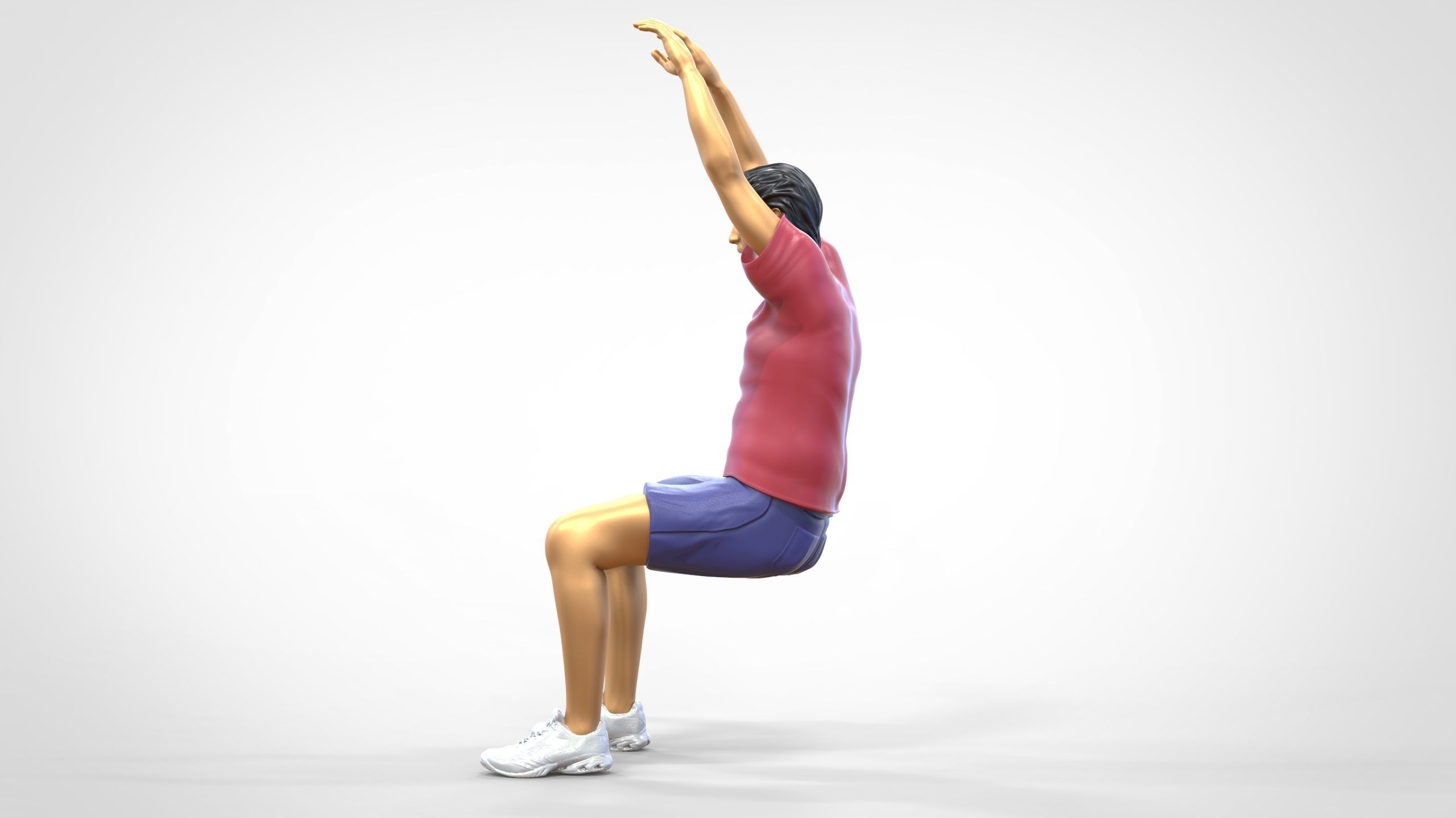 N7 Football fan waving in stadium  3D print model_12