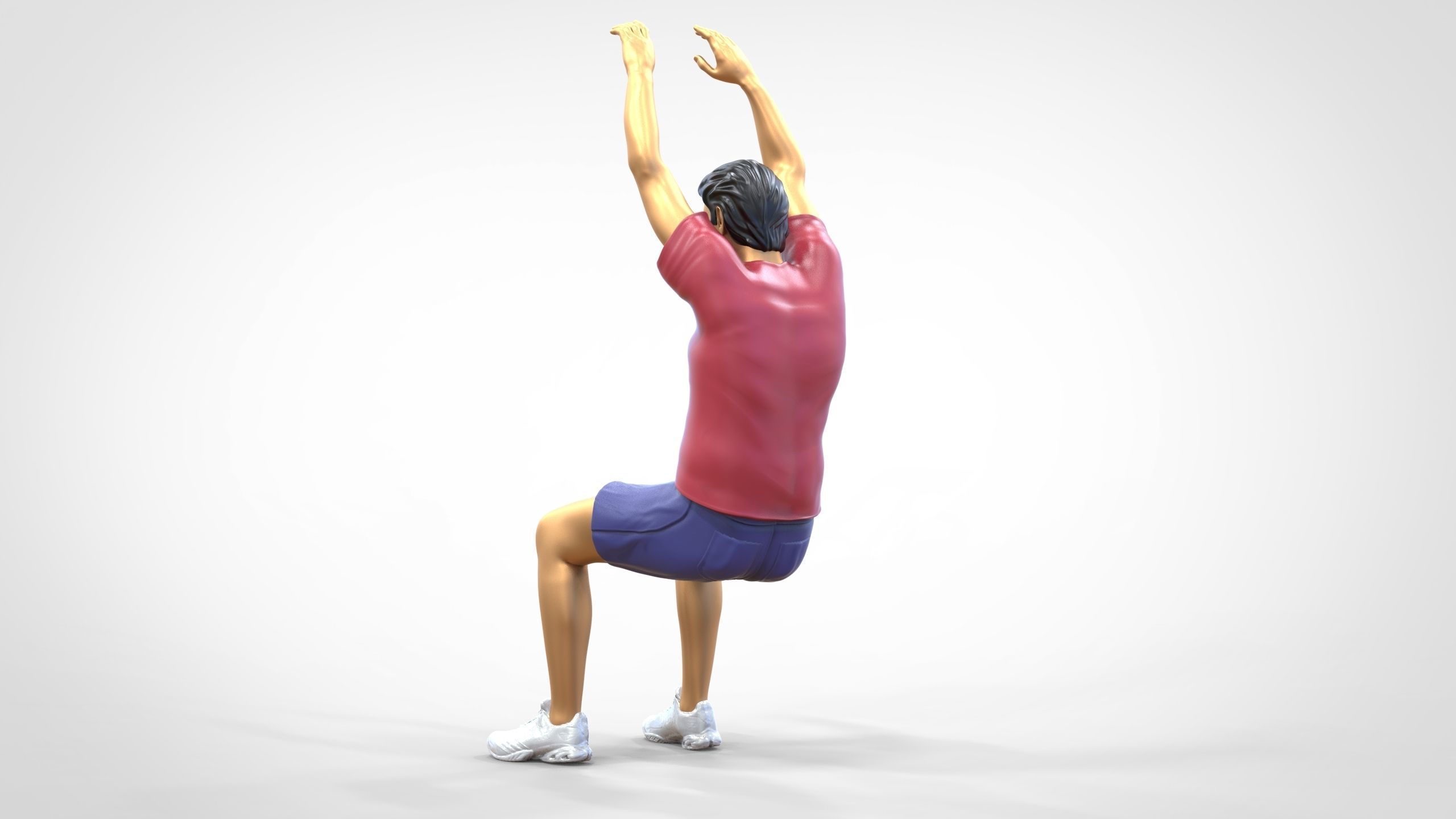 N7 Football fan waving in stadium  3D print model_16