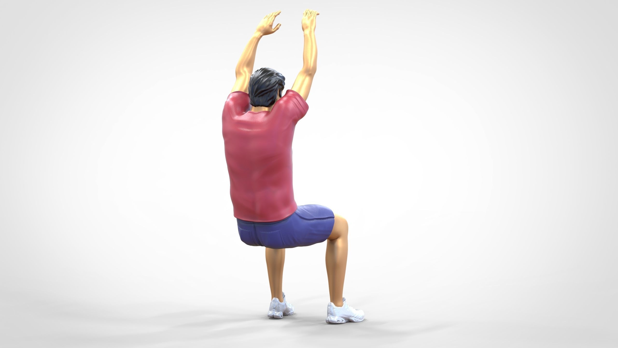 N7 Football fan waving in stadium  3D print model_23