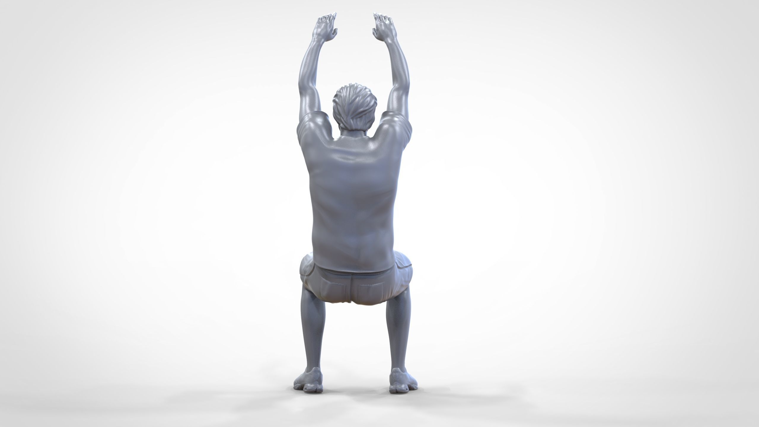 N7 Football fan waving in stadium  3D print model_45
