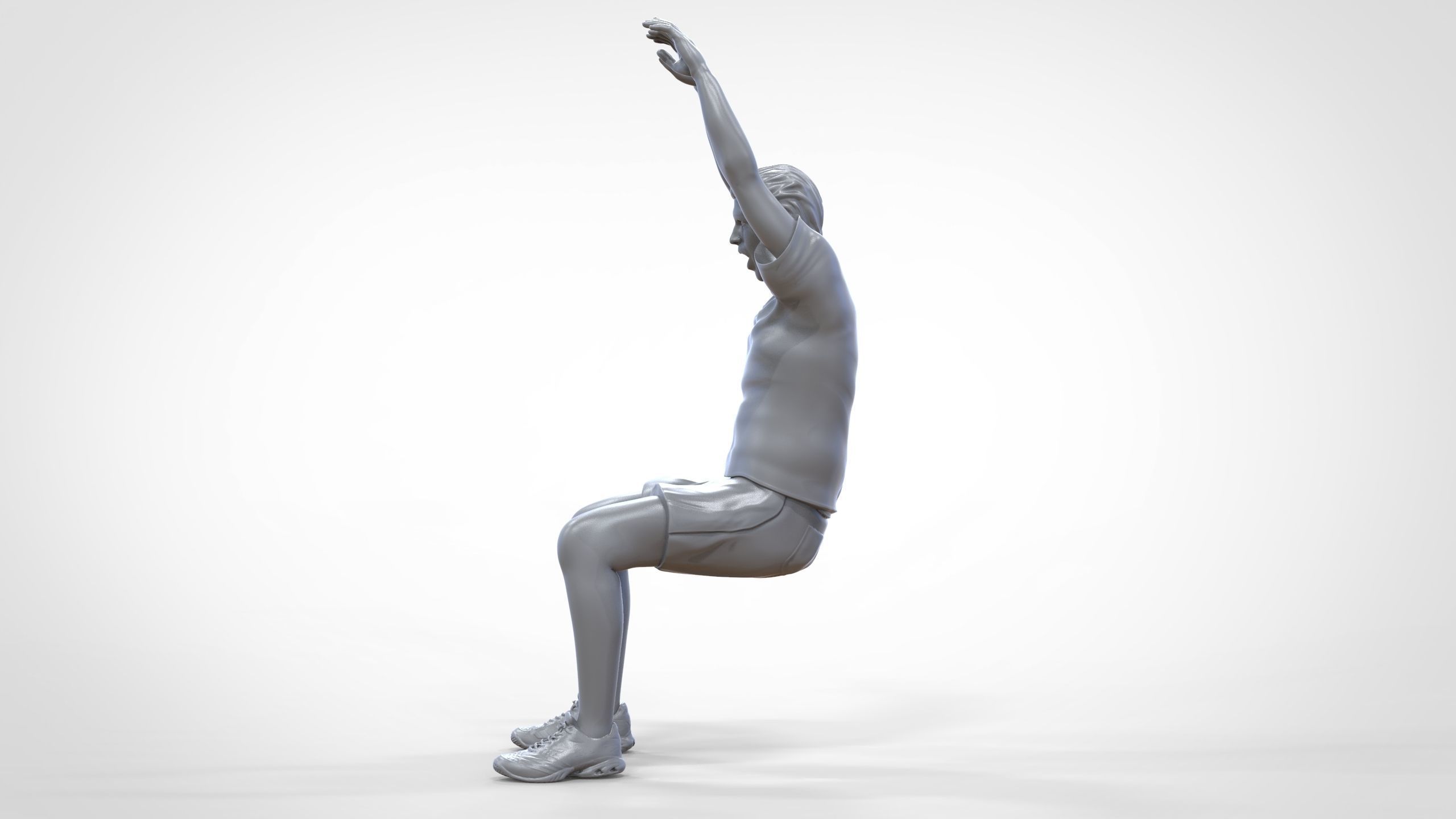 N7 Football fan waving in stadium  3D print model_42