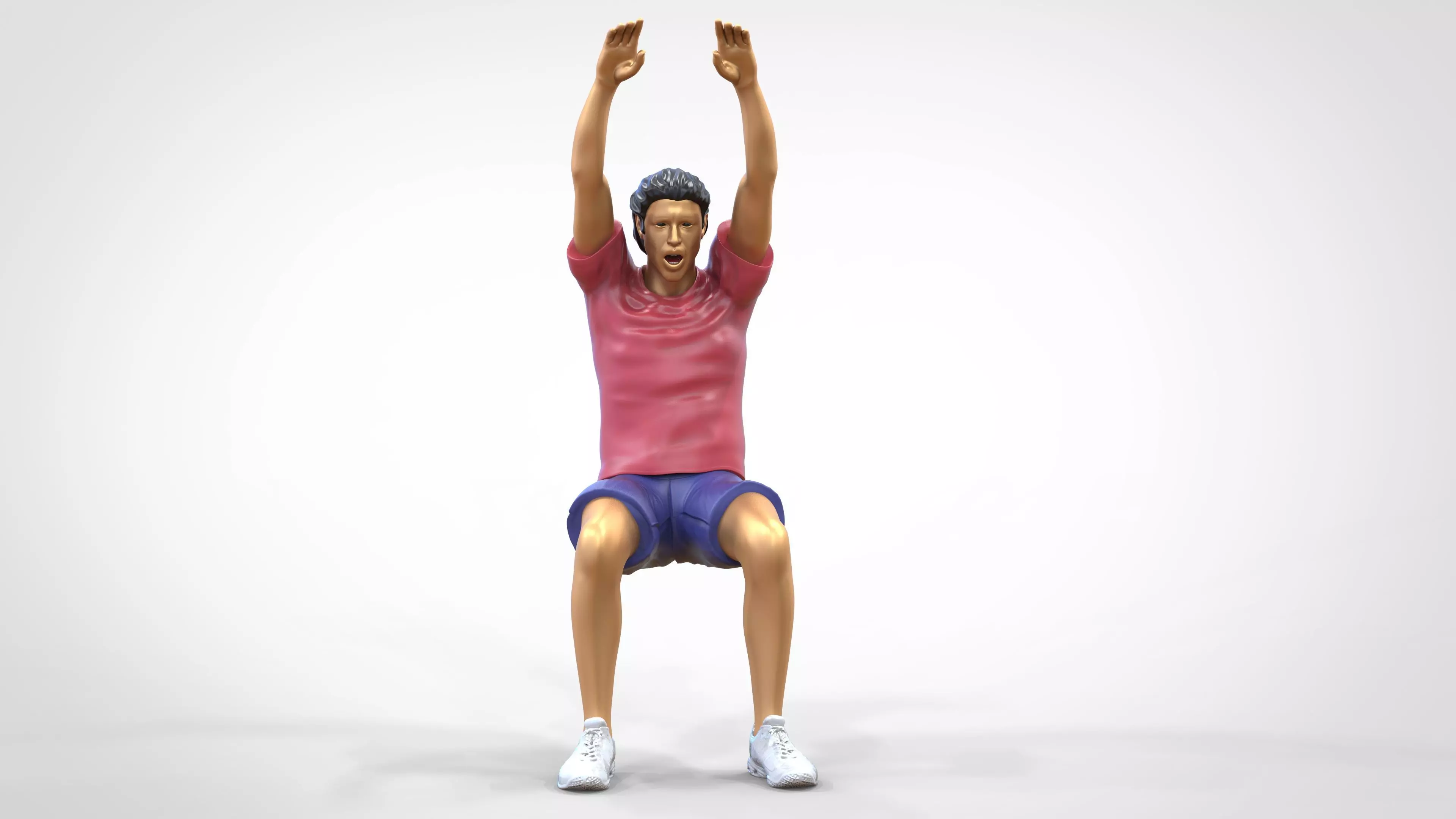 N7 Football fan waving in stadium  3D print model_0