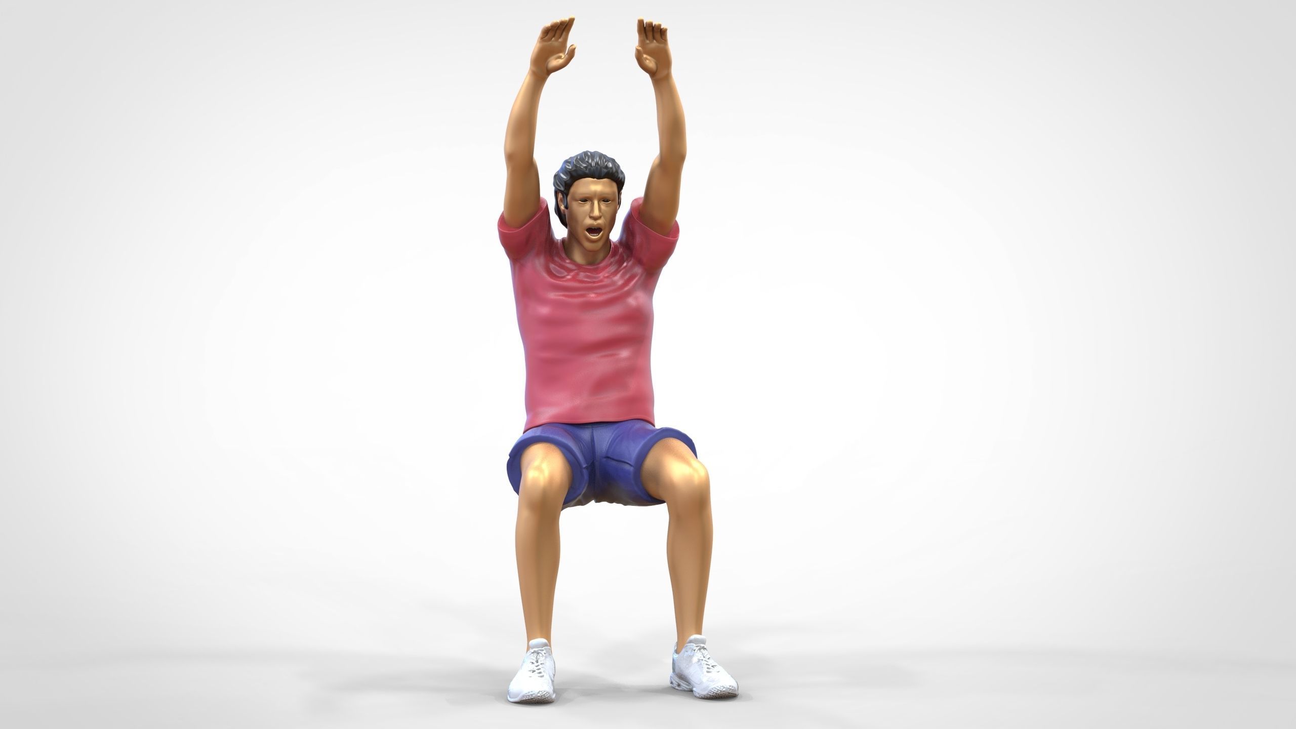N7 Football fan waving in stadium  3D print model_37