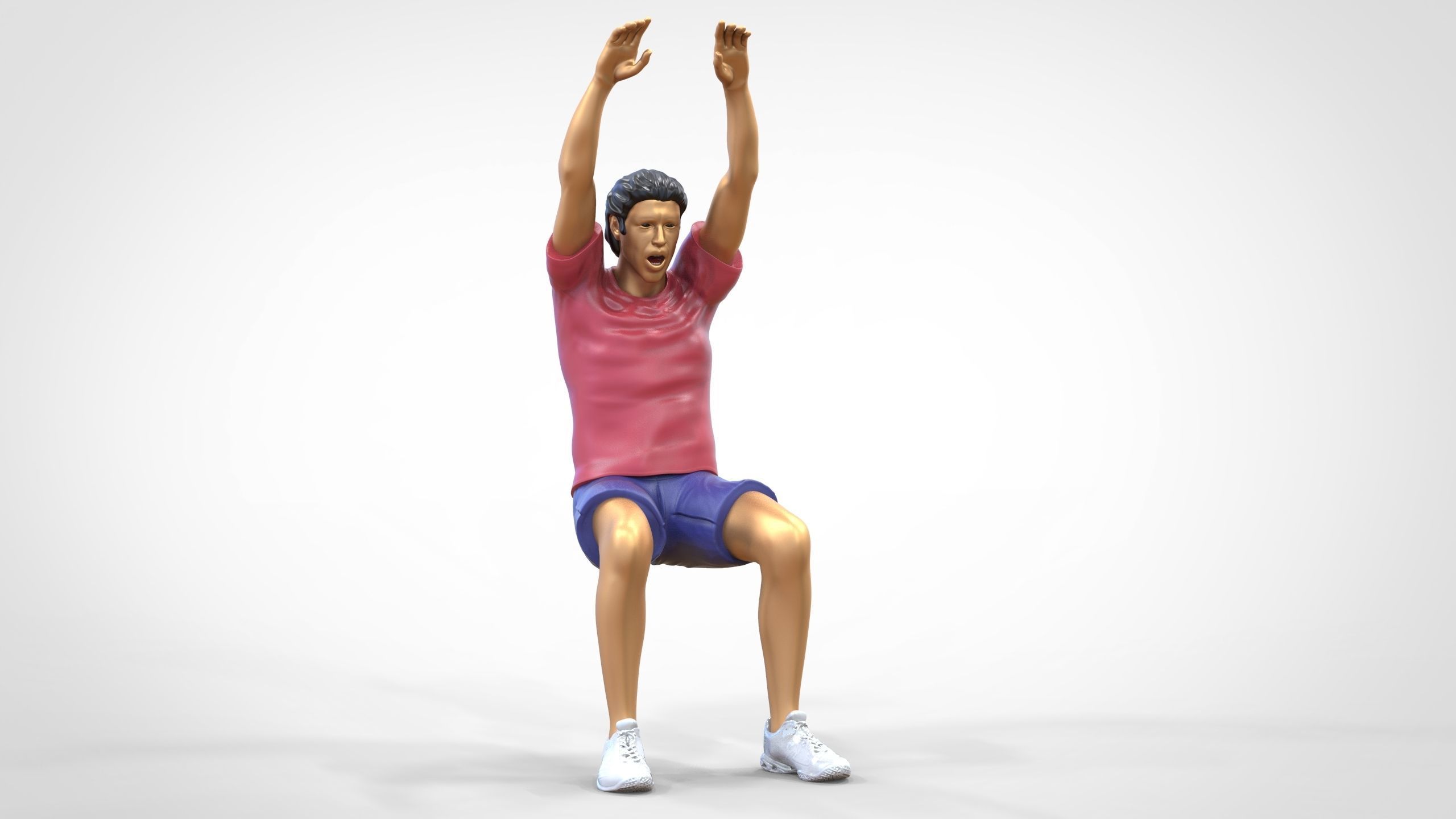 N7 Football fan waving in stadium  3D print model_36