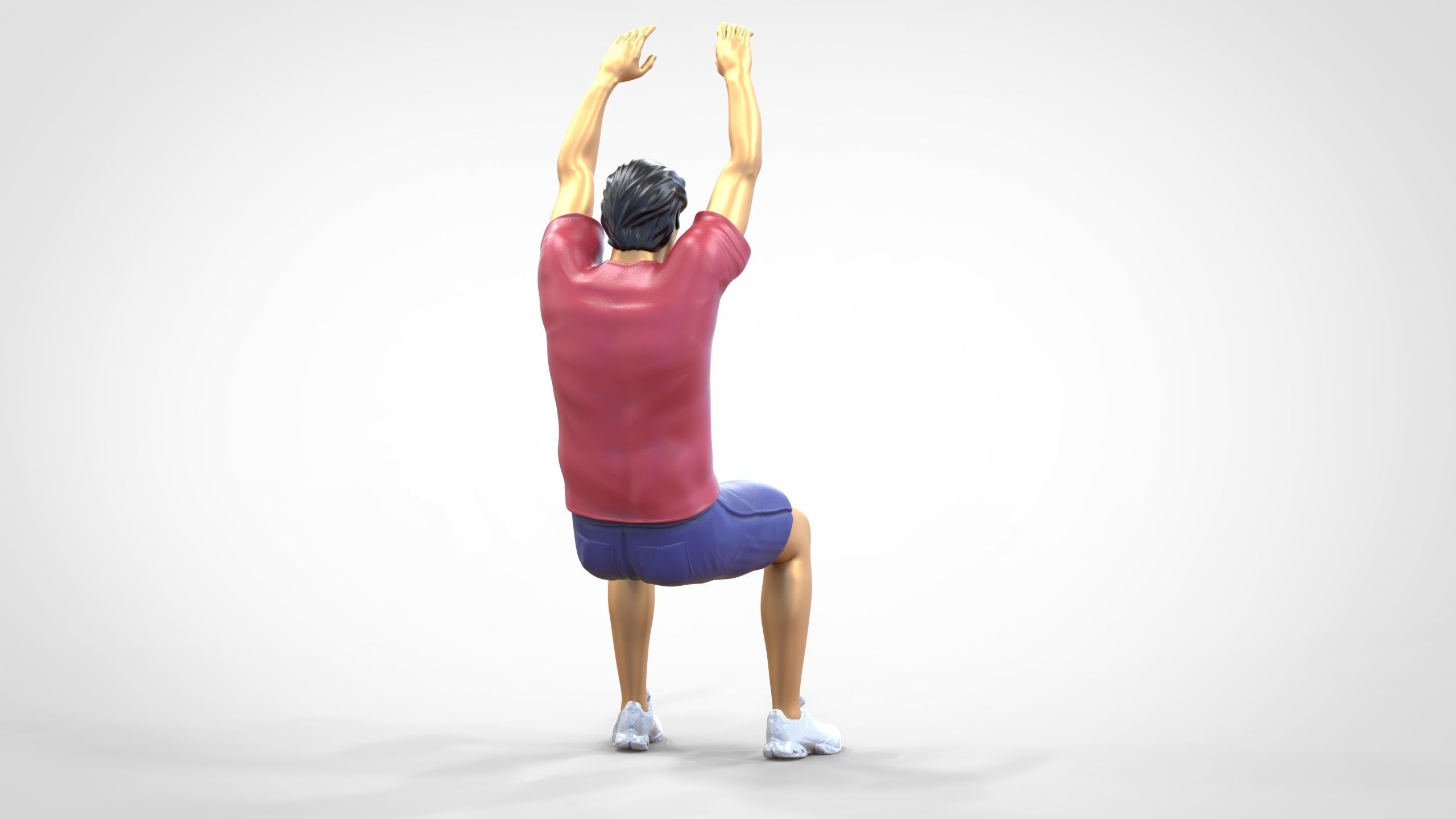 N7 Football fan waving in stadium  3D print model_22