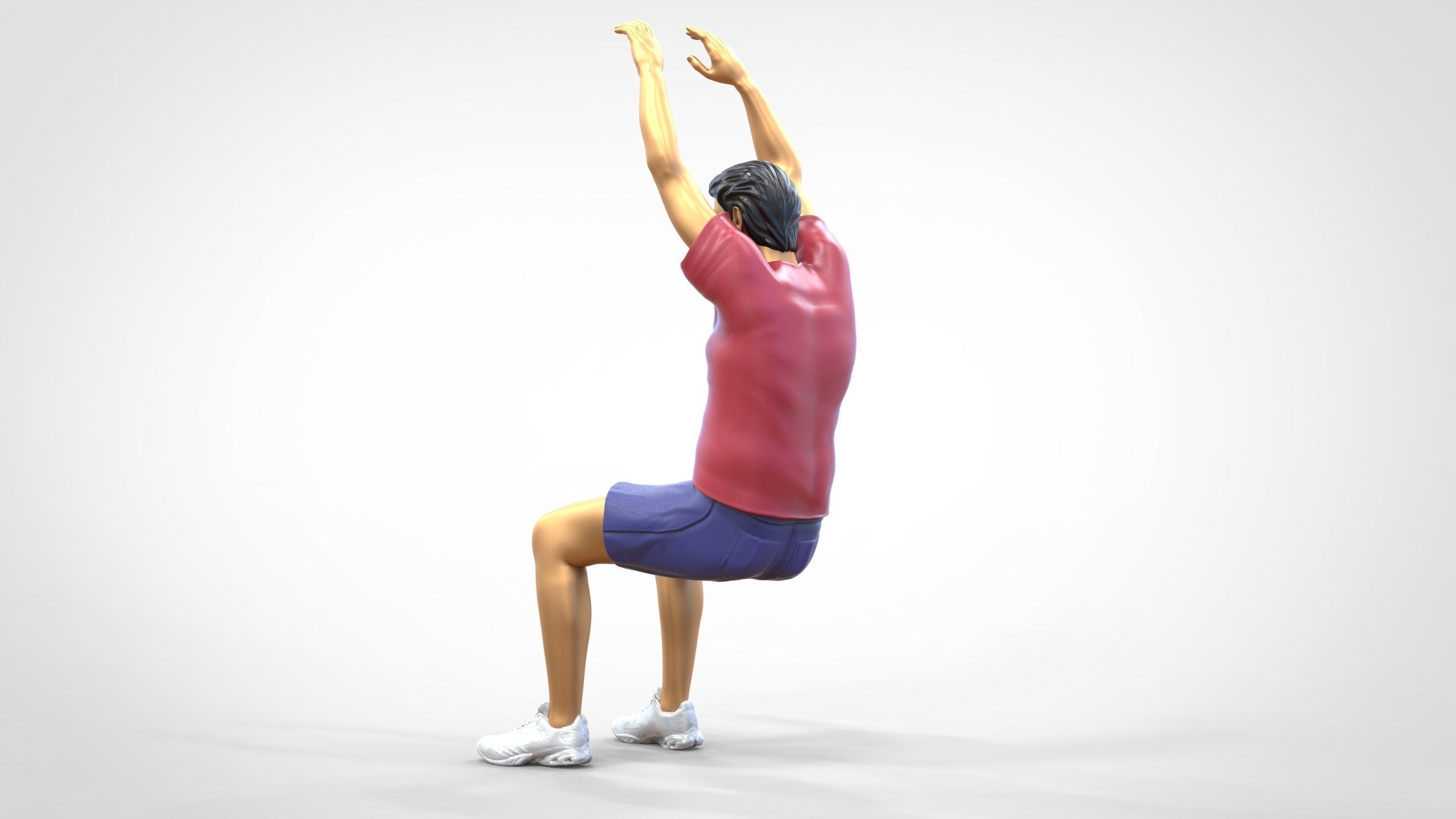 N7 Football fan waving in stadium  3D print model_15