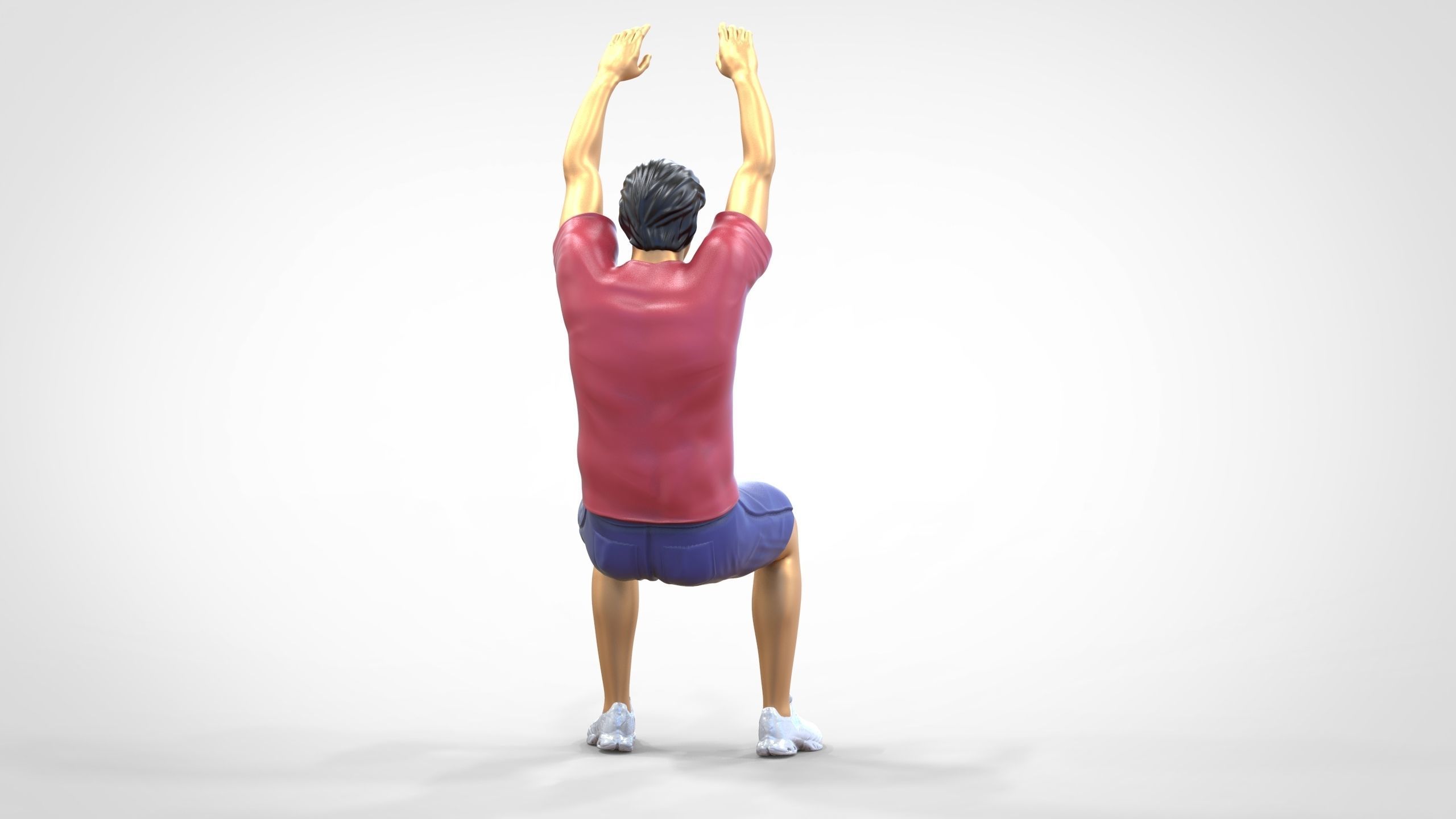 N7 Football fan waving in stadium  3D print model_21