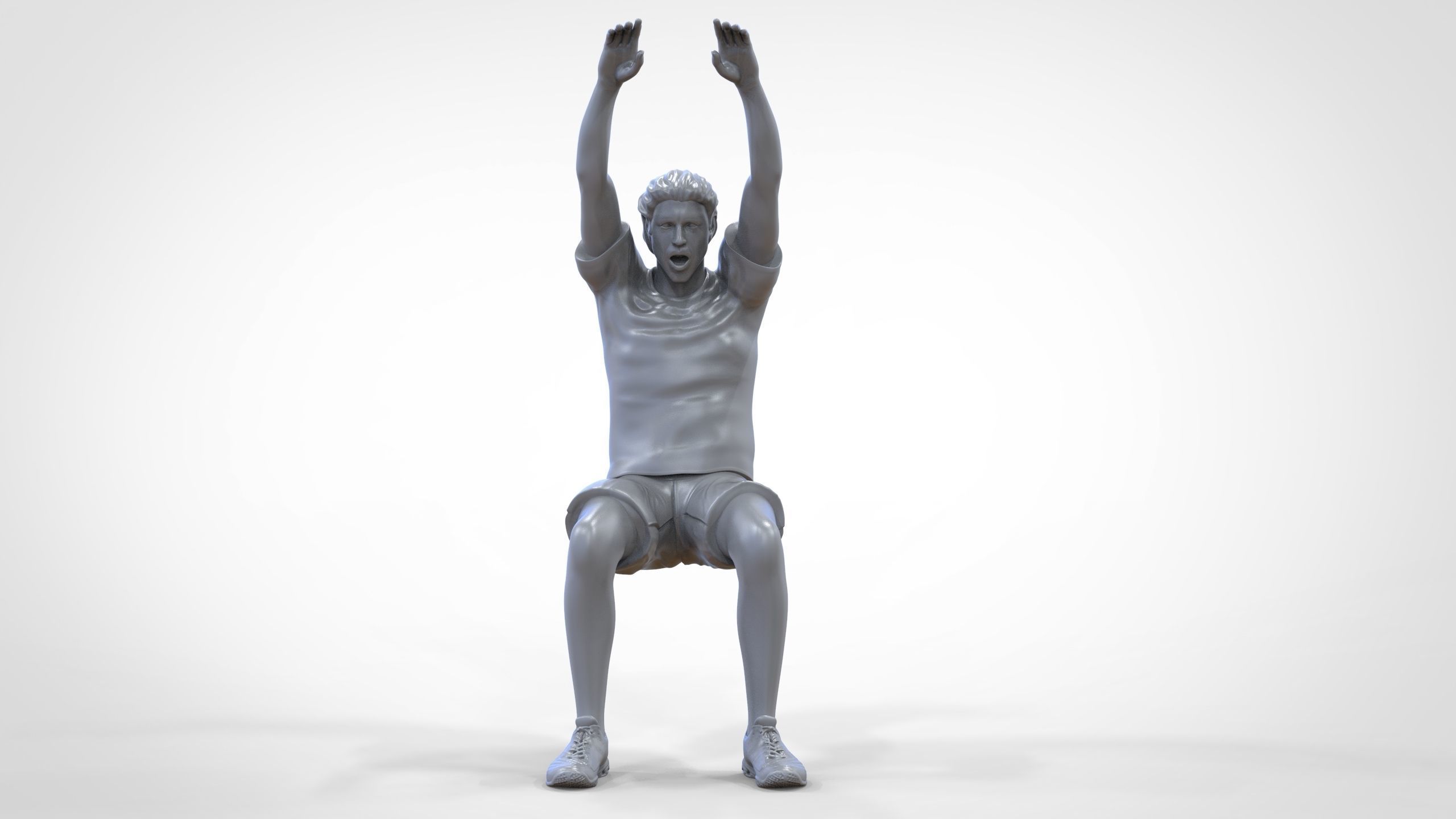 N7 Football fan waving in stadium  3D print model_39