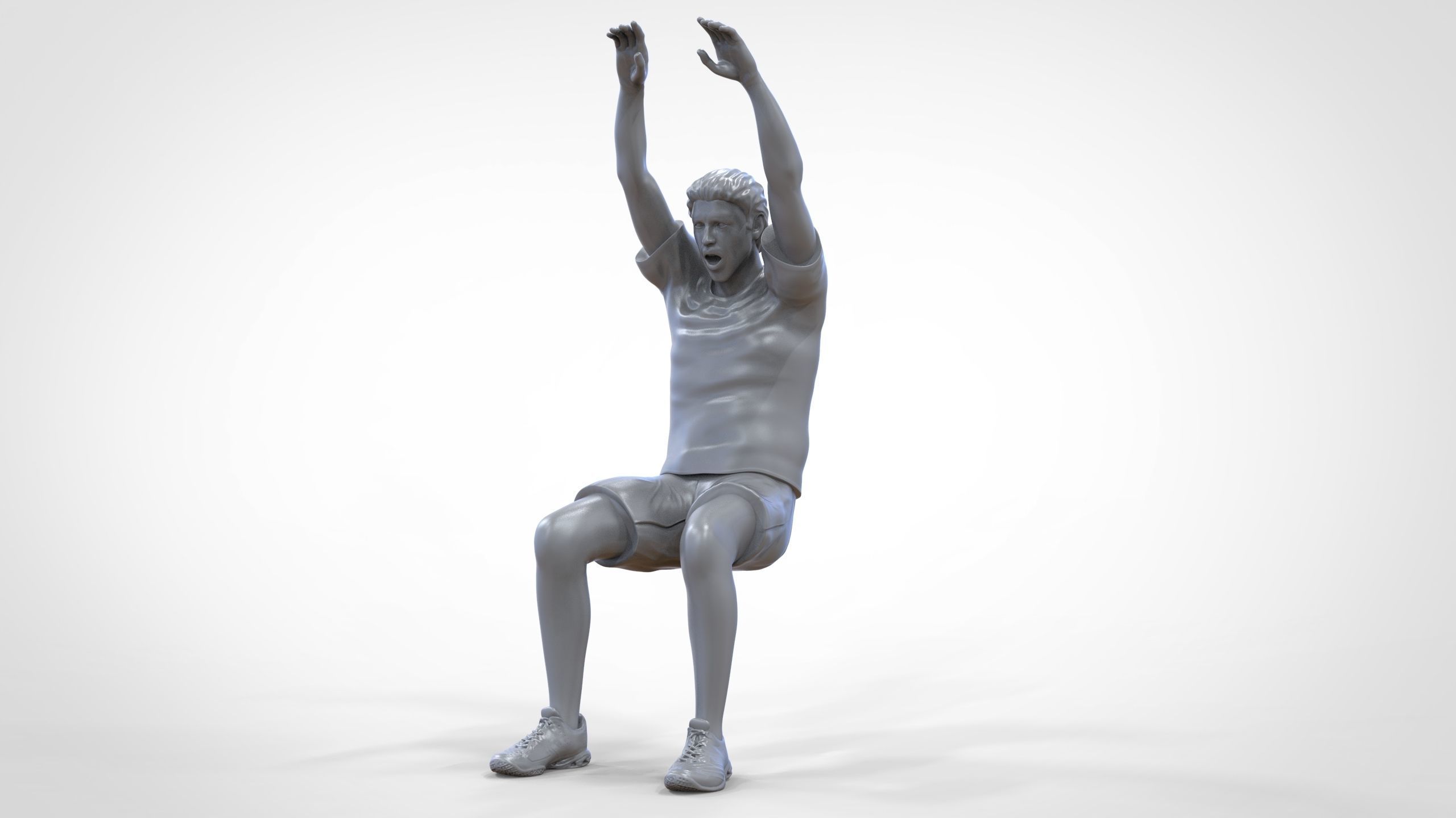 N7 Football fan waving in stadium  3D print model_40