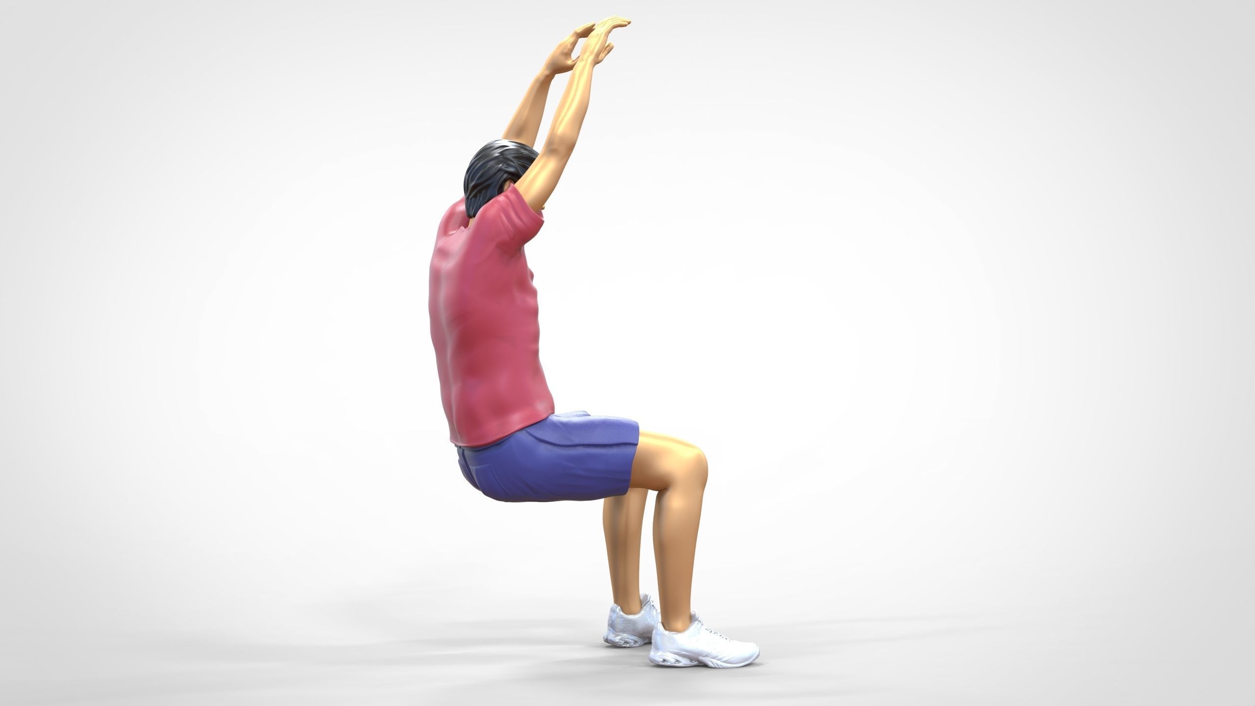 N7 Football fan waving in stadium  3D print model_27