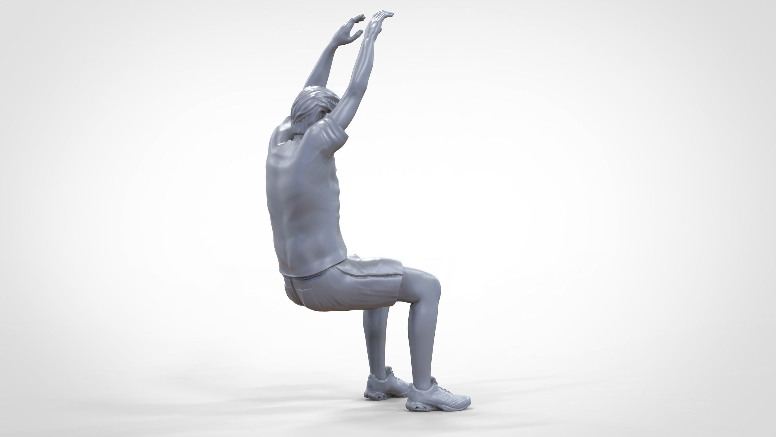 N7 Football fan waving in stadium  3D print model_47