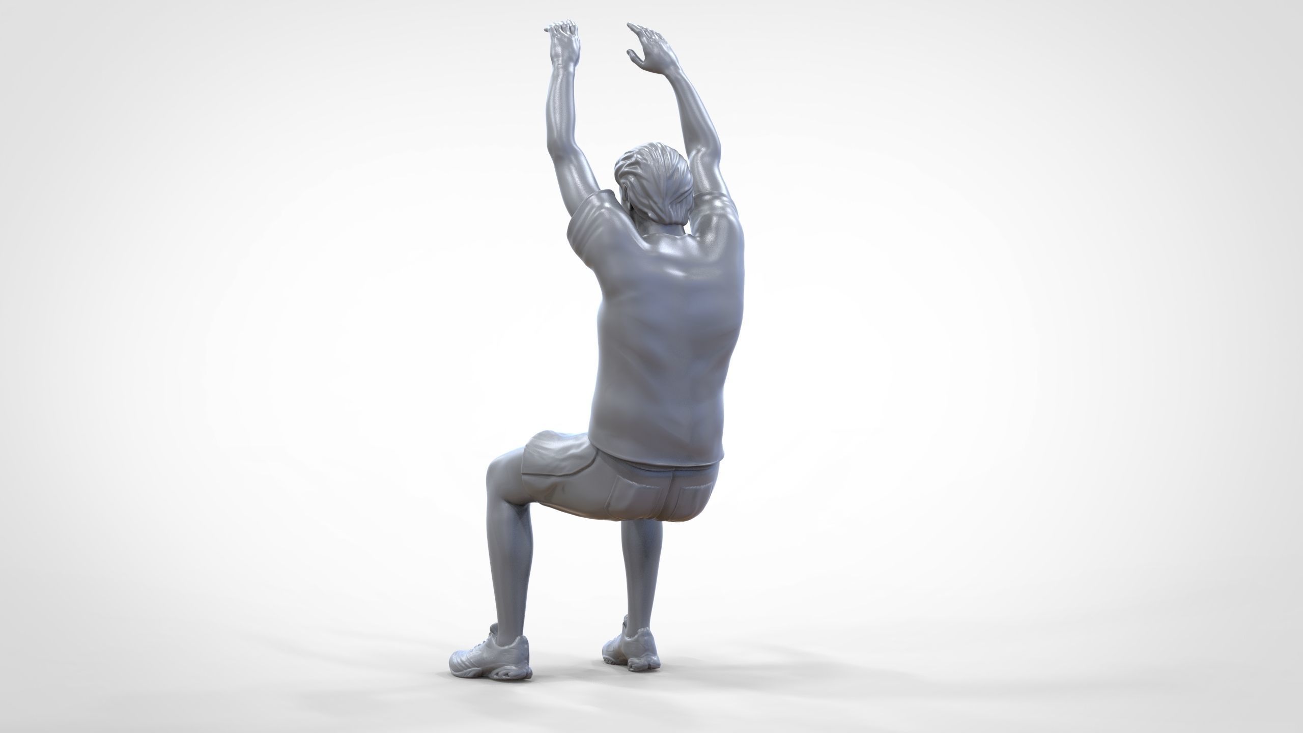 N7 Football fan waving in stadium  3D print model_44