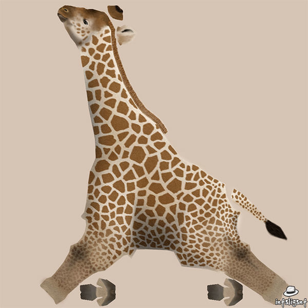 Giraffe Low-poly 3D model_8