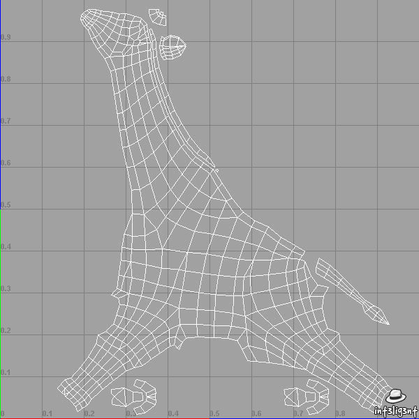 Giraffe Low-poly 3D model_7