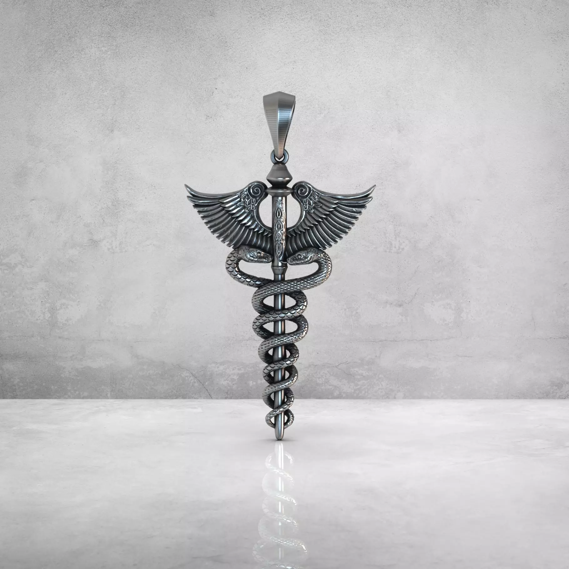 Caduceus medical symbol 3D print model