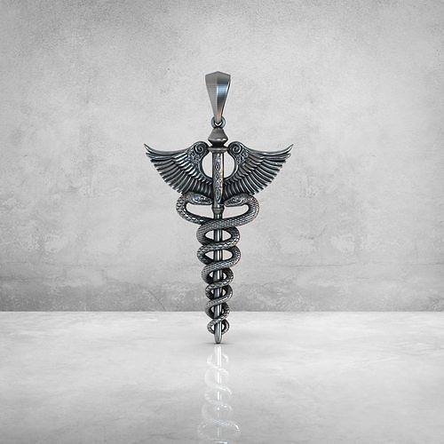 Caduceus medical symbol 3D print model