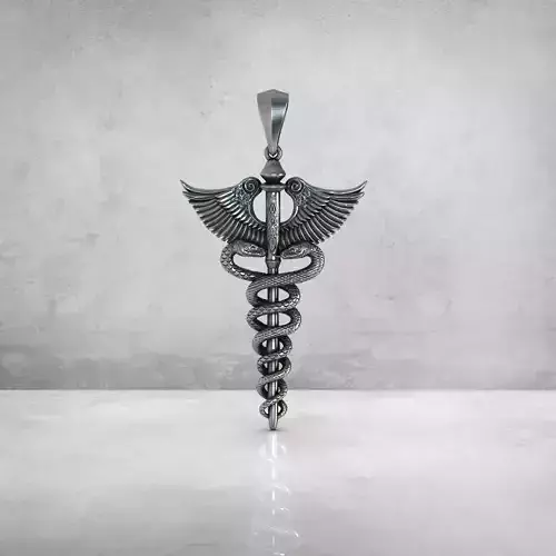 Caduceus medical symbol 3D print model